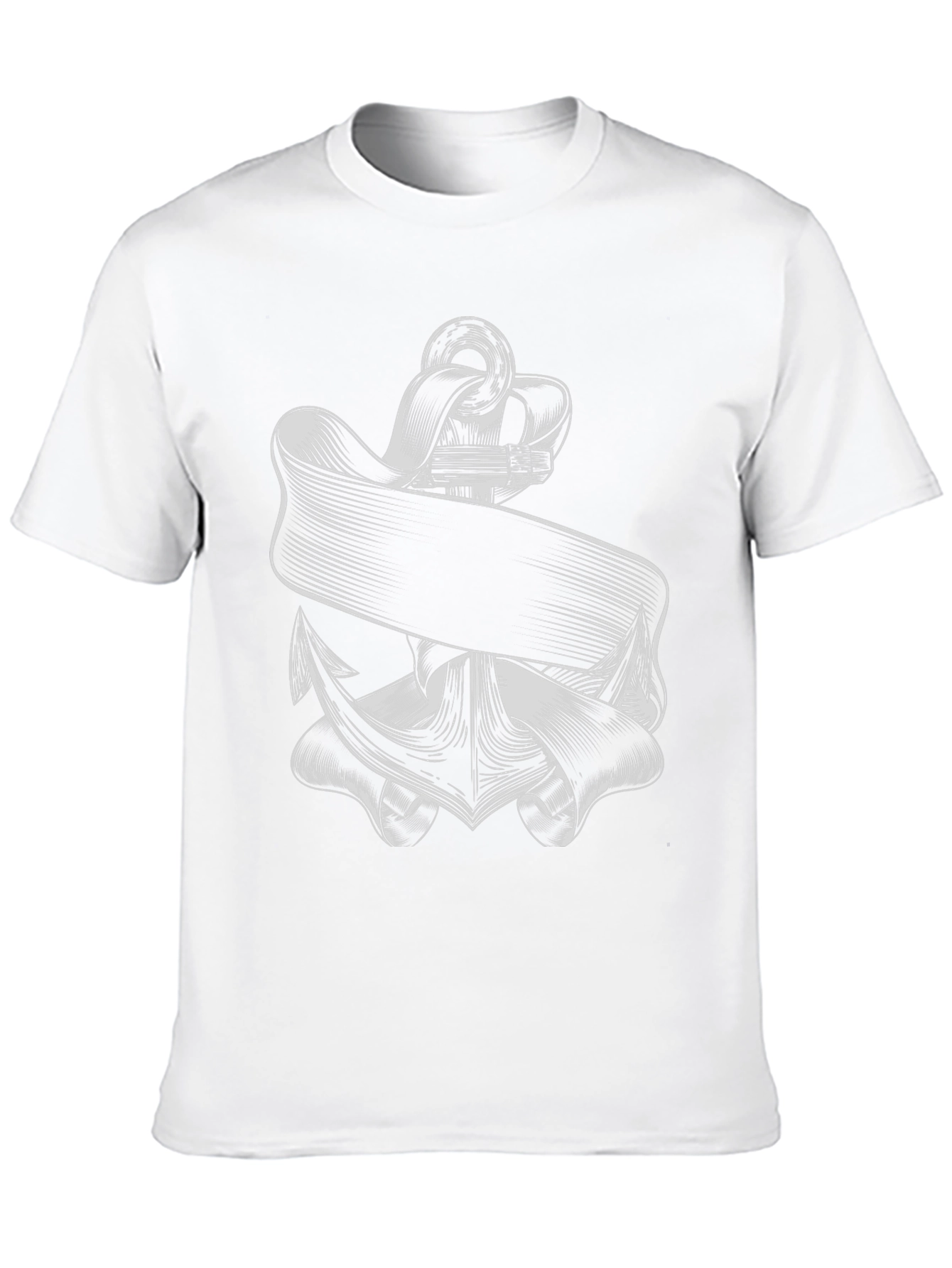 Nautical Anchor Graphic Tee - Classic Black T-Shirt