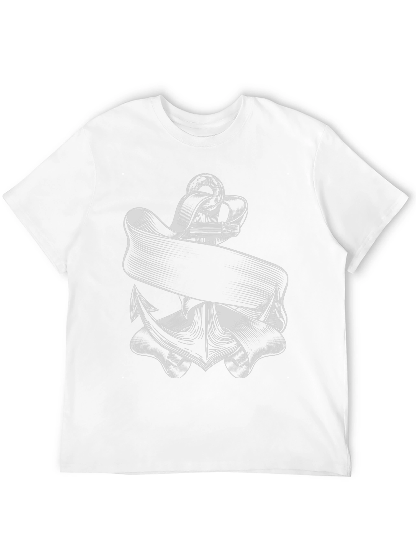Nautical Anchor Graphic Tee - Classic Black T-Shirt