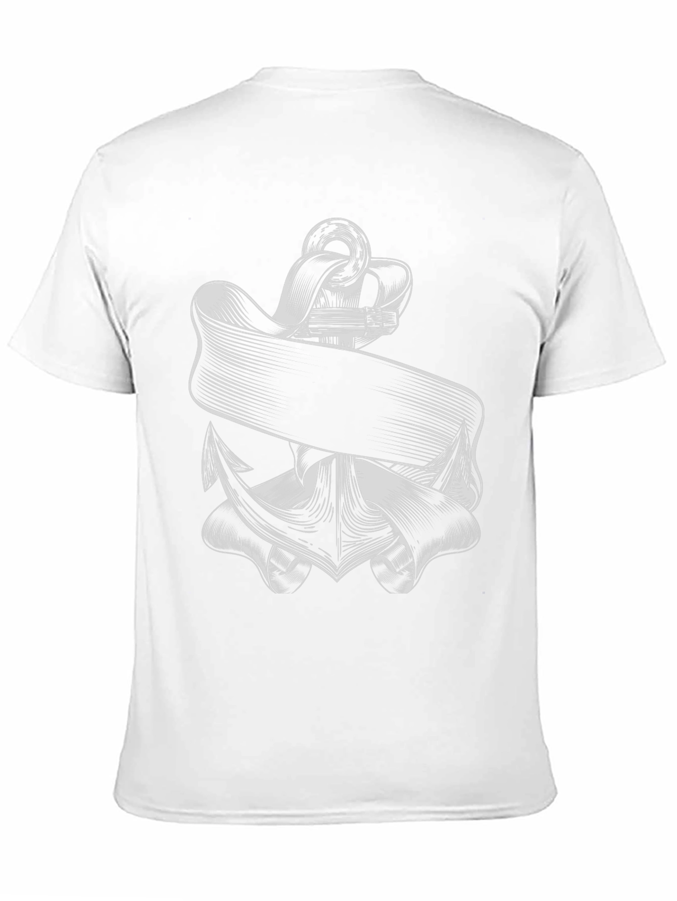 Nautical Anchor Graphic Tee - Classic Black T-Shirt