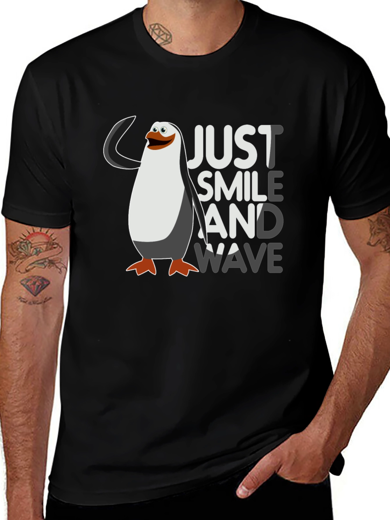 Just Smile and Wave Penguin T-Shirt