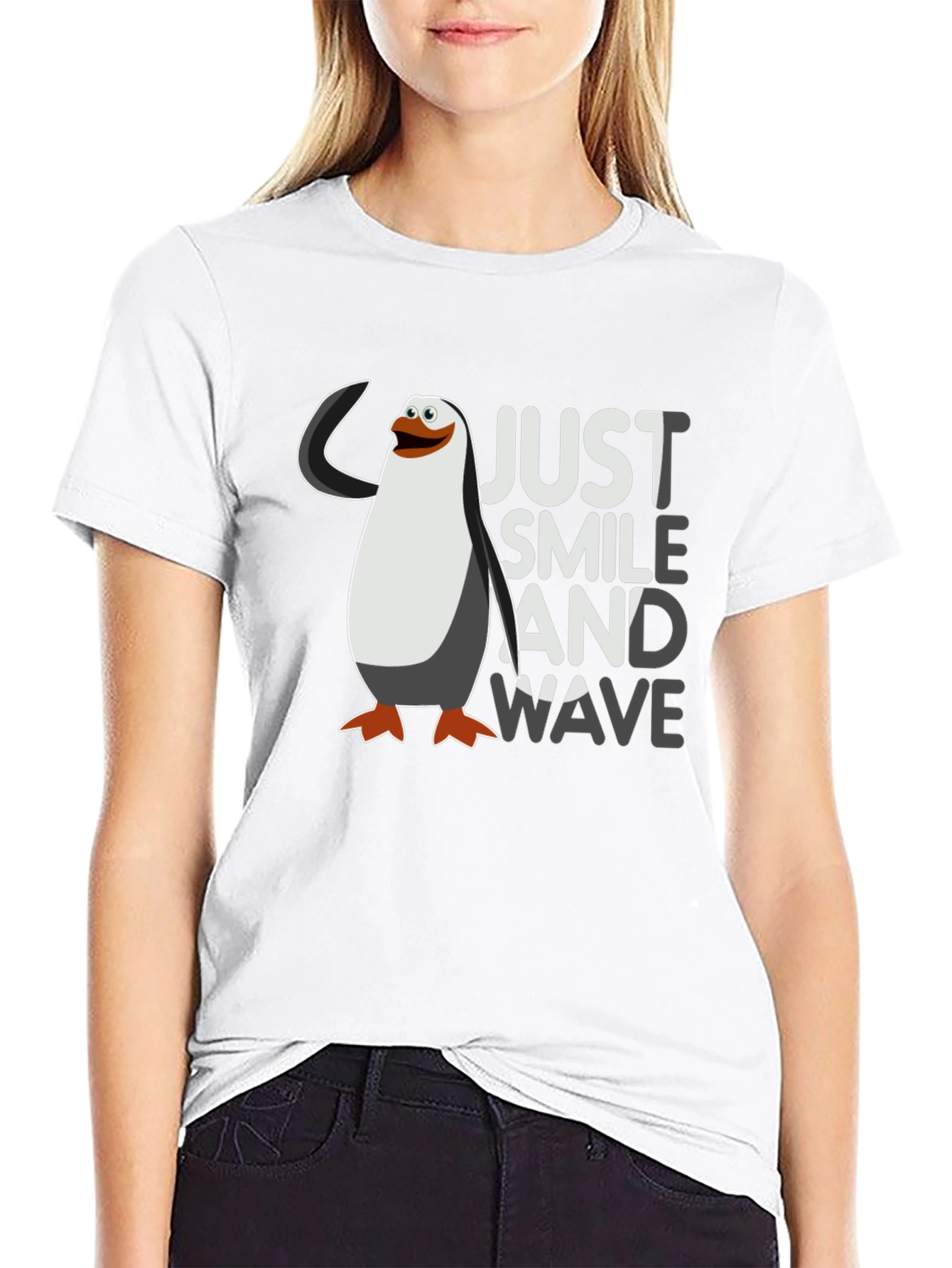 Just Smile and Wave Penguin T-Shirt