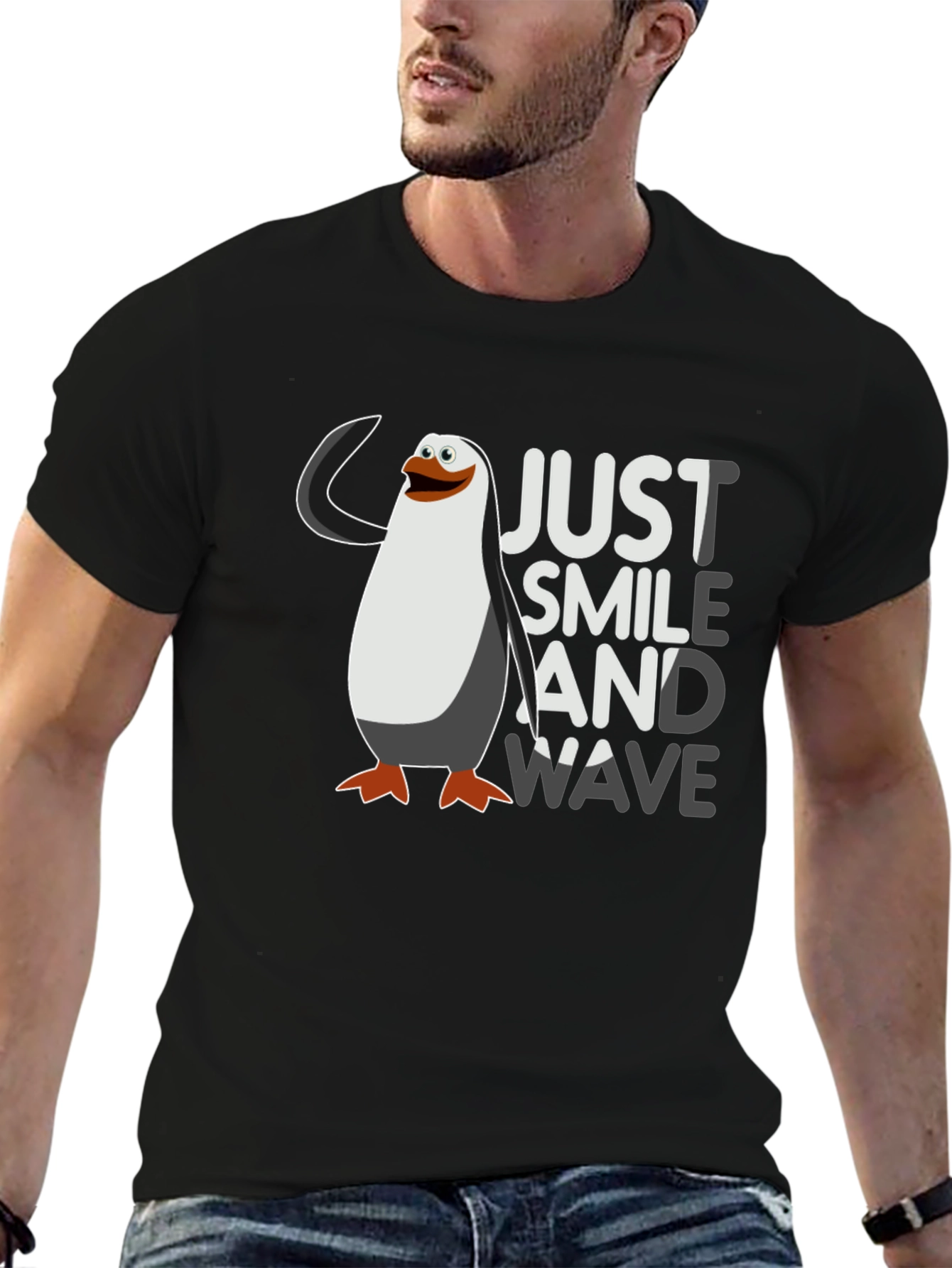 Just Smile and Wave Penguin T-Shirt