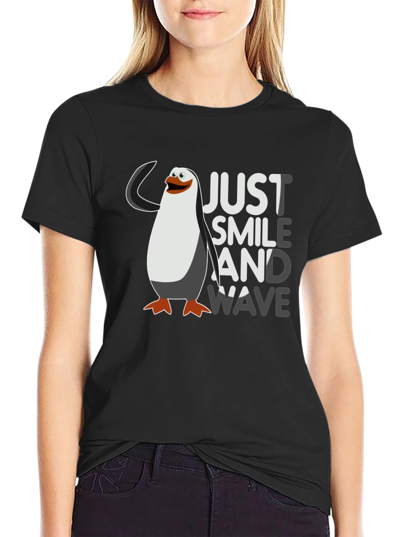 Just Smile and Wave Penguin T-Shirt