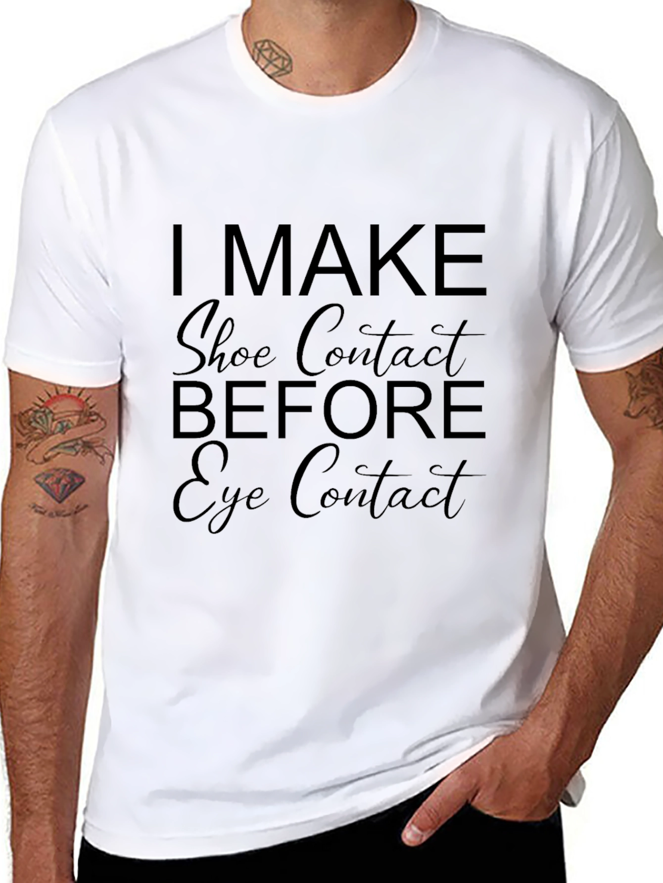 Shoe Contact T-Shirt - Funny Novelty Tee