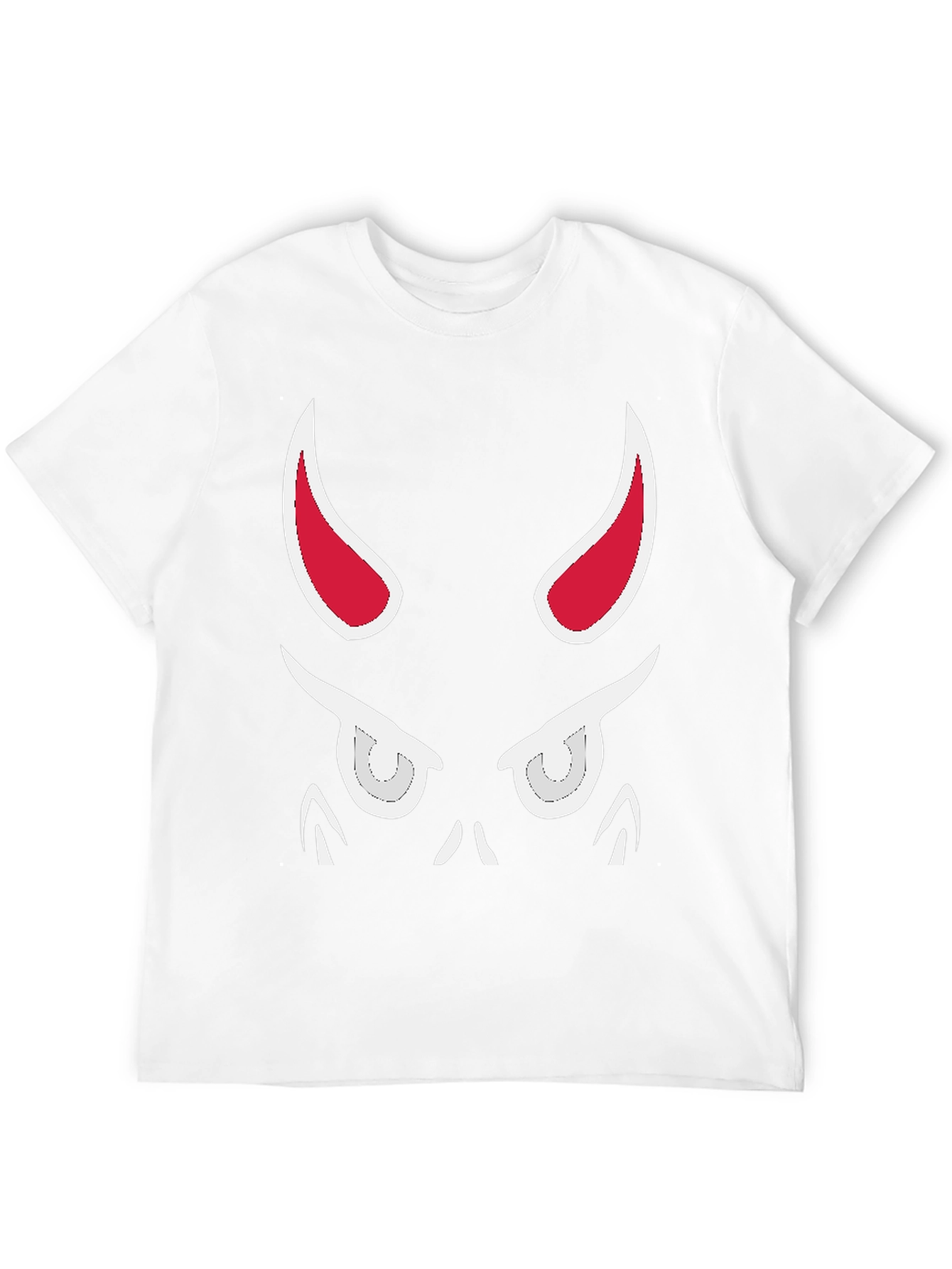 Devil Face Graphic Tee - Black Cotton T-Shirt