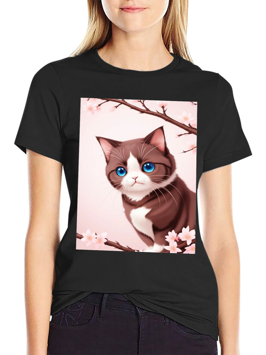 Anime Cat Blossom T-Shirt