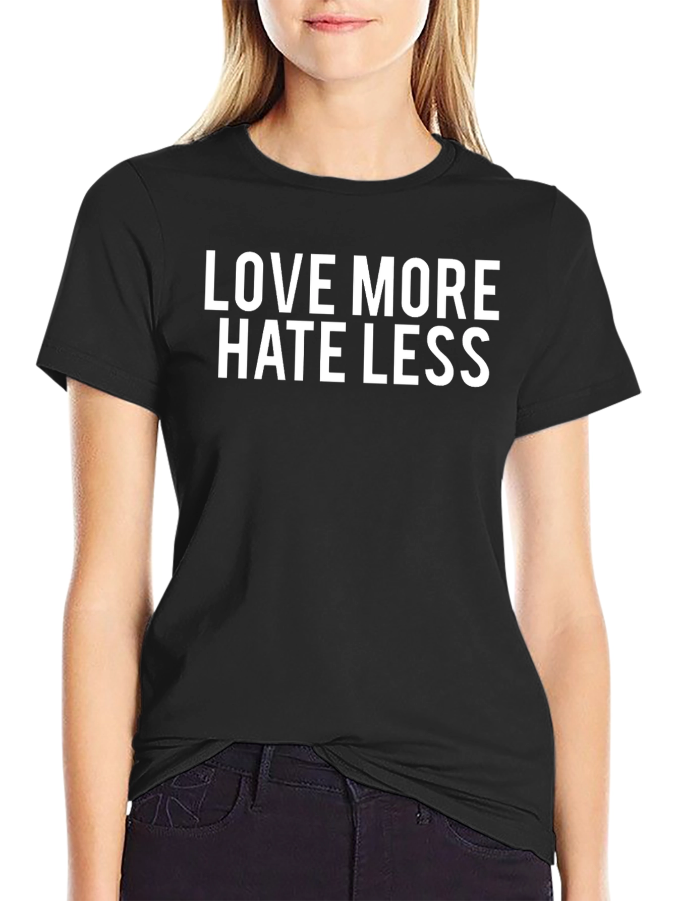 Love More Hate Less Graphic T-Shirt