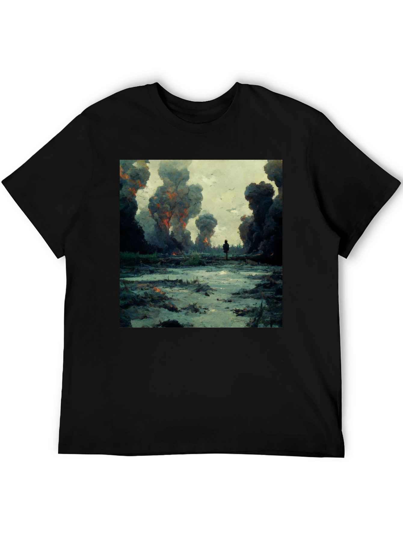 Artistic Graphic Tee - Apocalypse Design