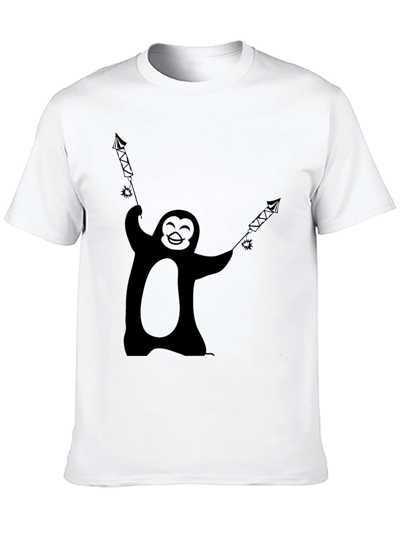 Penguin Fireworks Graphic Tee - Black