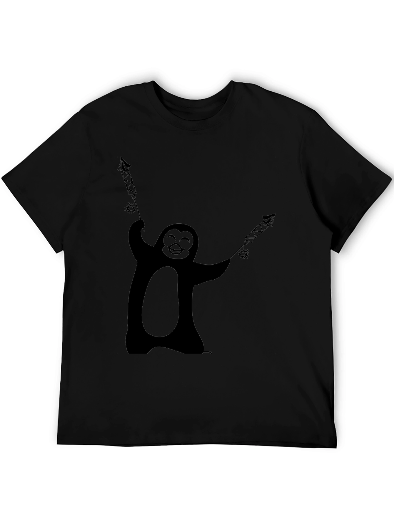 Penguin Fireworks Graphic Tee - Black