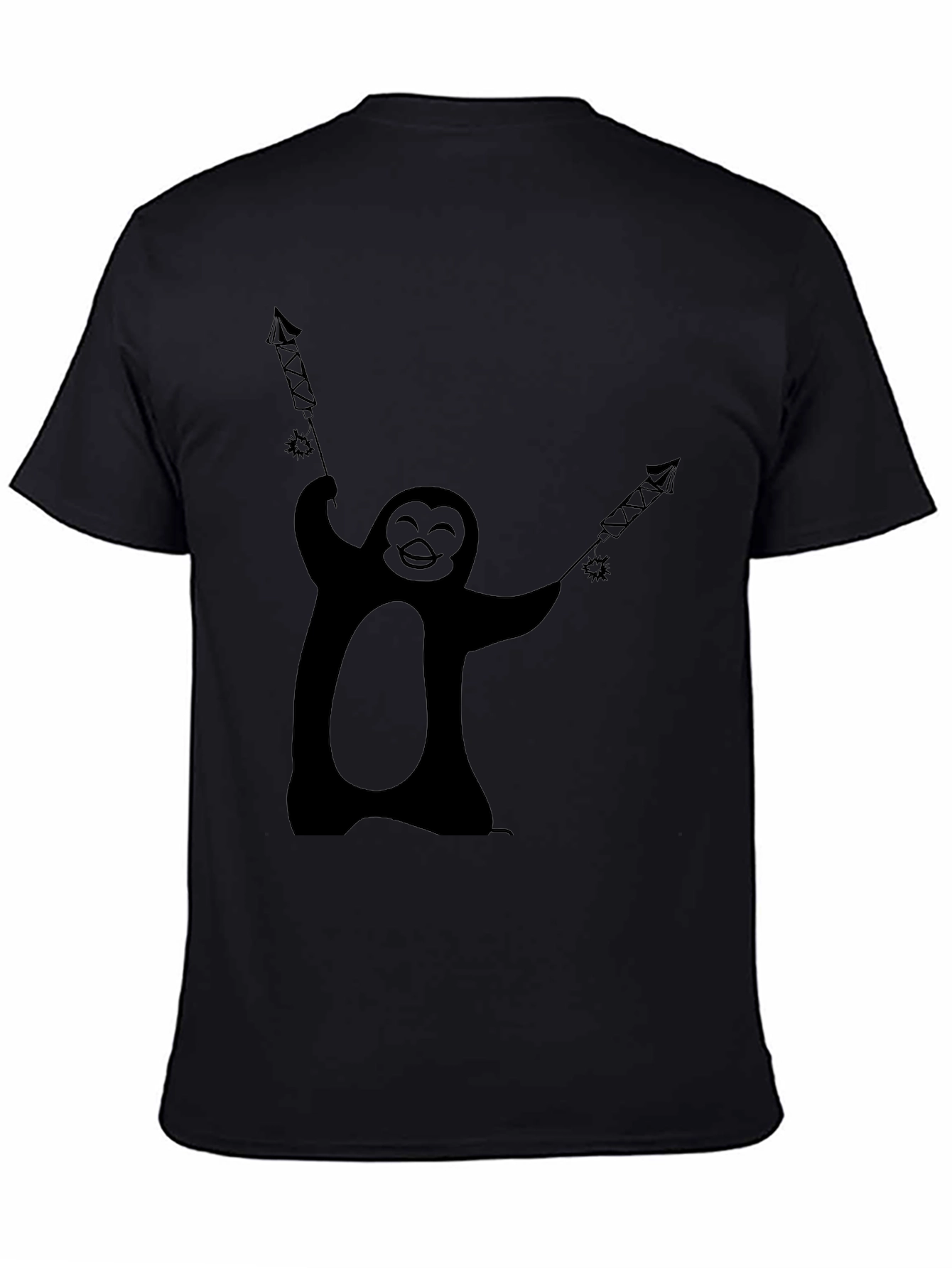 Penguin Fireworks Graphic Tee - Black