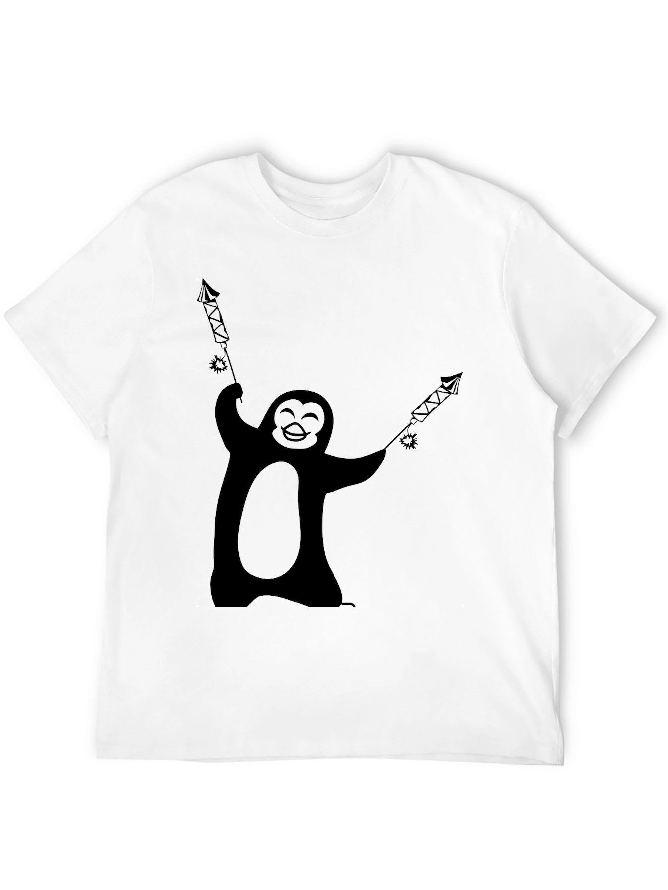 Penguin Fireworks Graphic Tee - Black