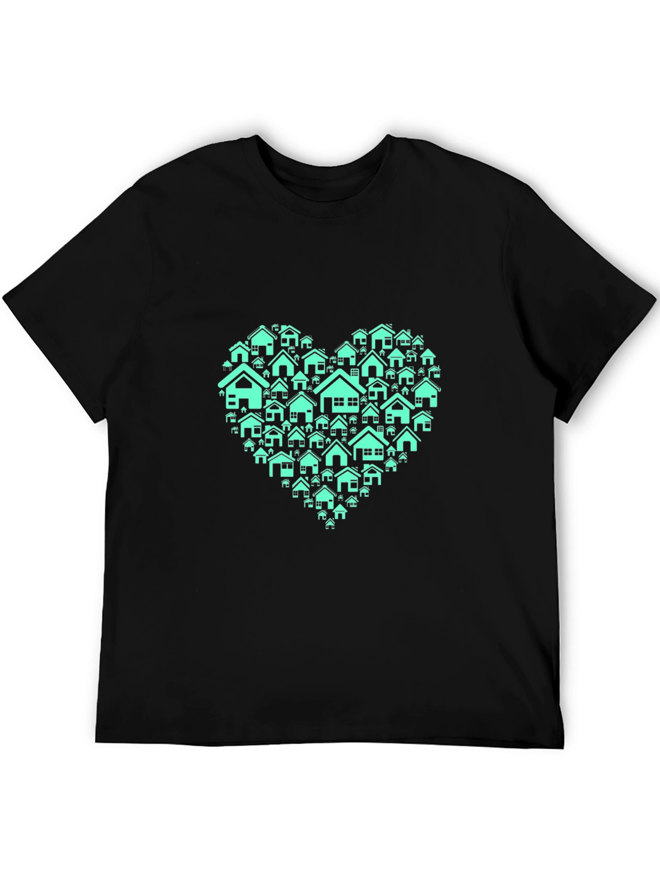 Heart of Homes Graphic T-Shirt - Black