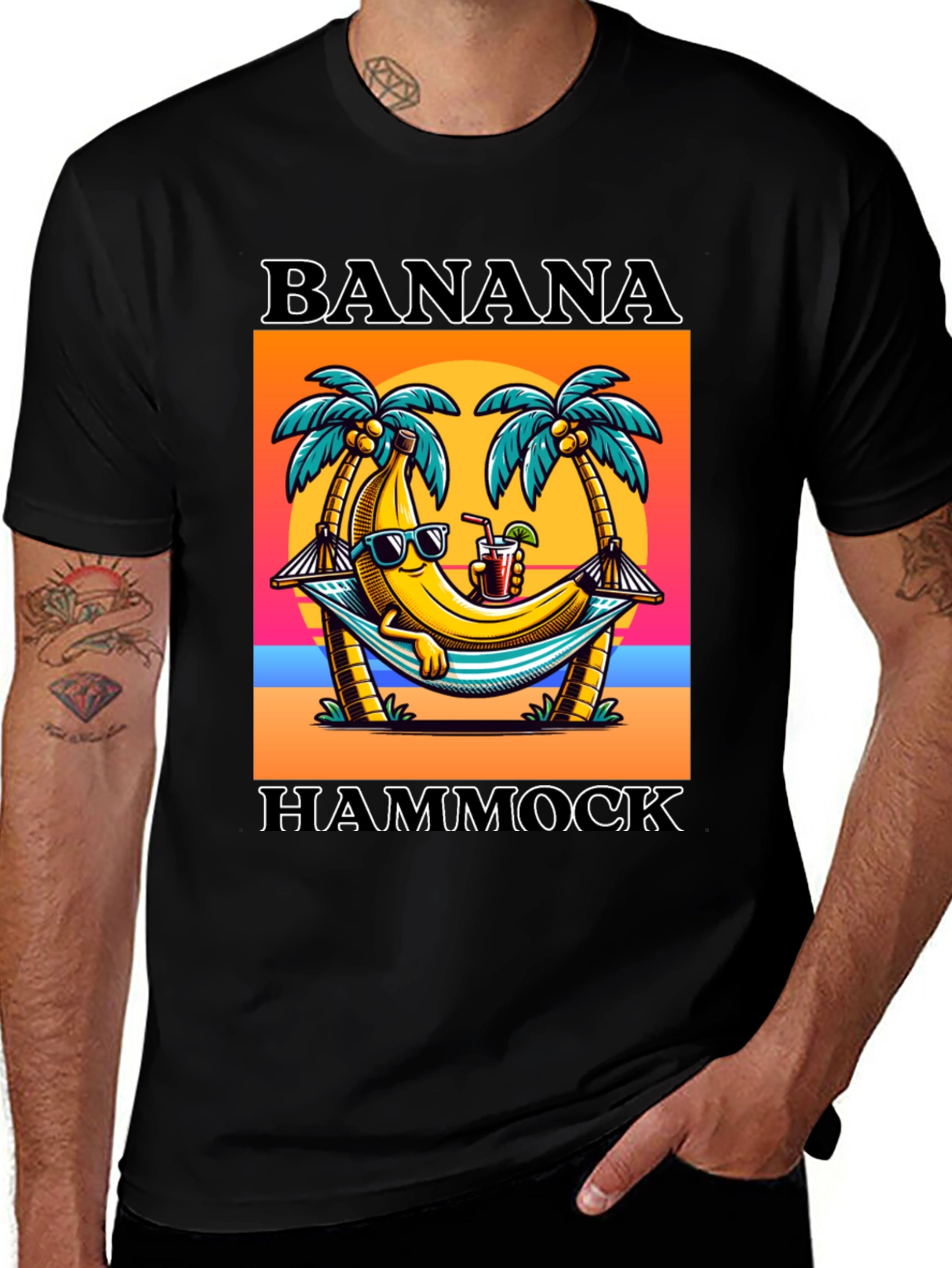 Banana Hammock T-Shirt - Tropical Summer Vibes!