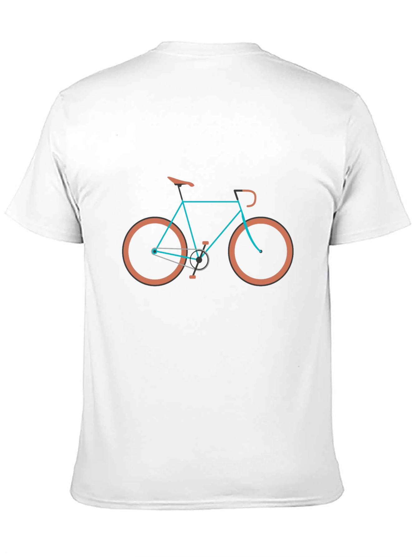 Stylish Bike Graphic Tee - Black Cotton Blend