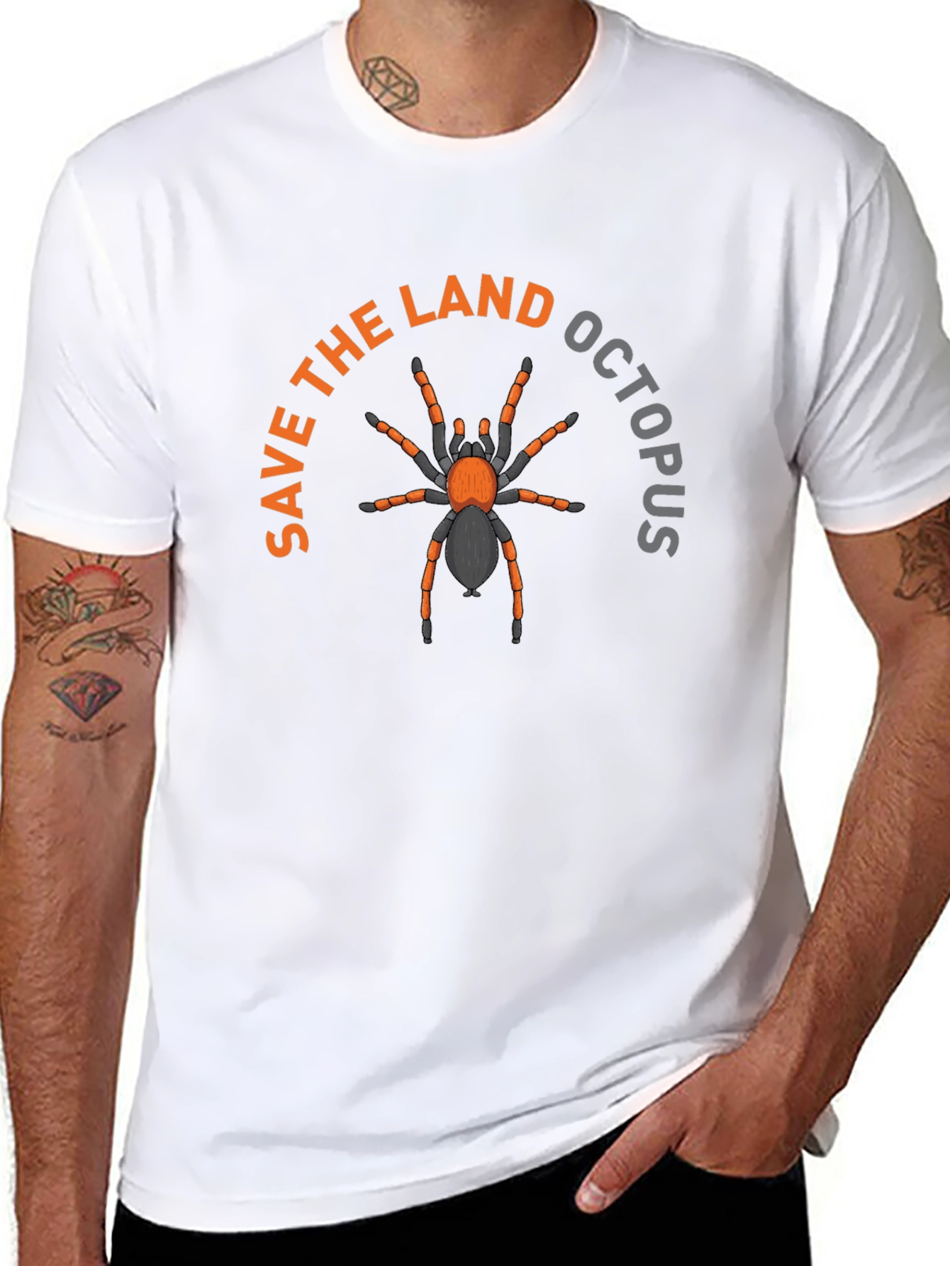 Save the Land Octopus T-Shirt - Funny Spider Tee