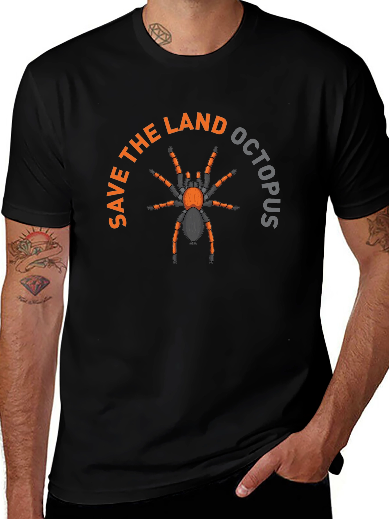 Save the Land Octopus T-Shirt - Funny Spider Tee