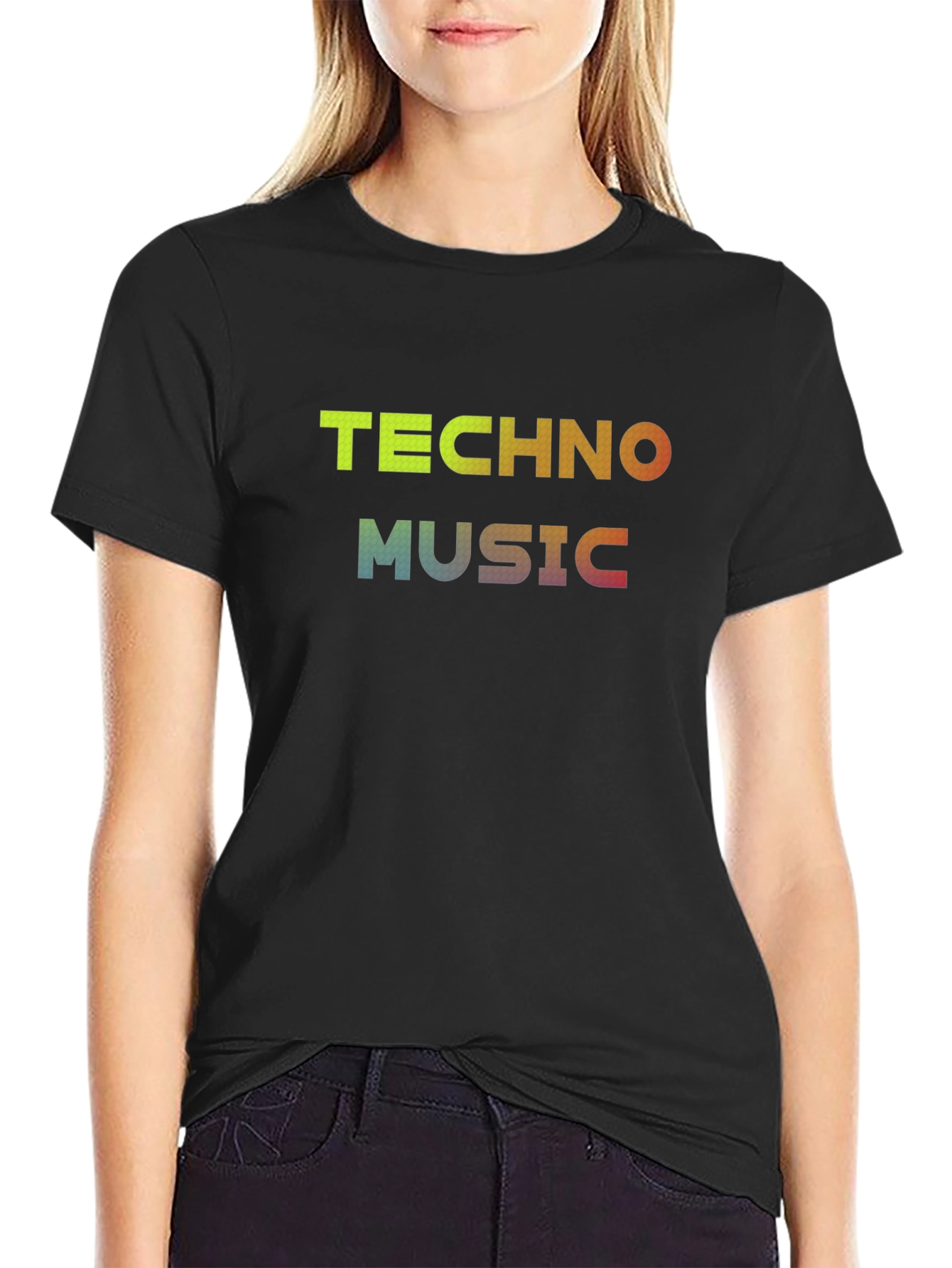 Techno Music Black T-Shirt