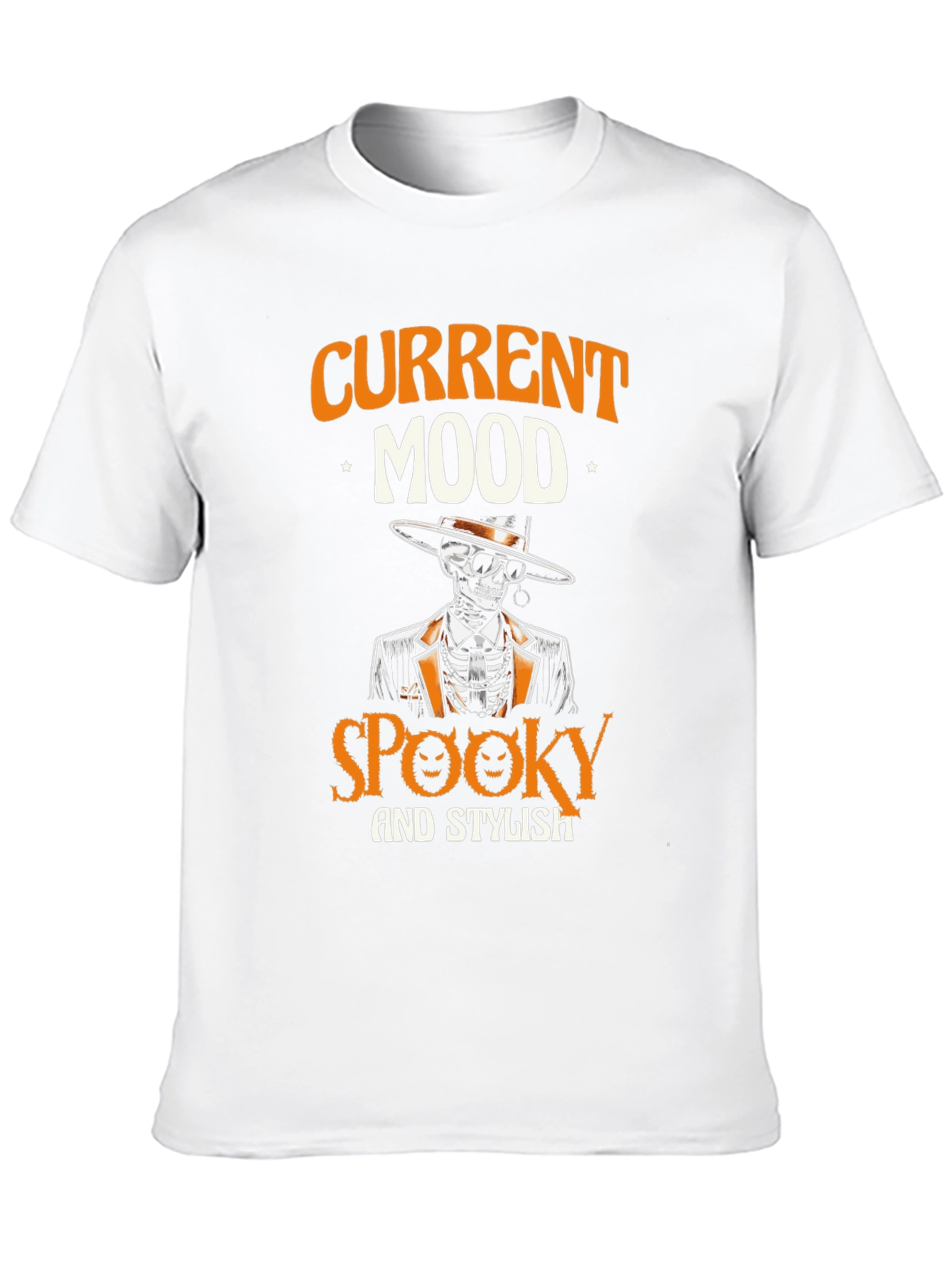 Spooky & Stylish Skeleton Graphic T-Shirt - Halloween Vibes