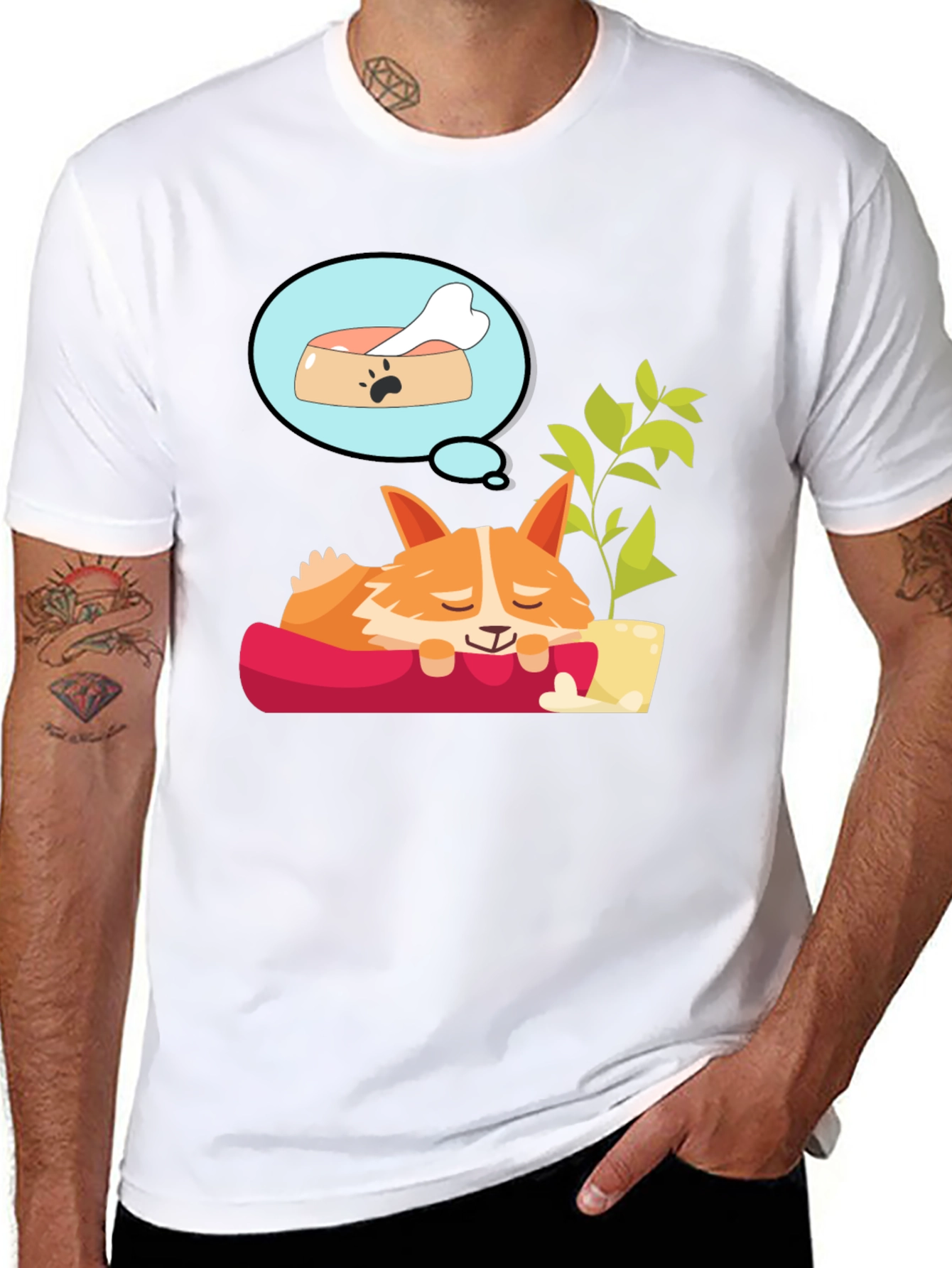 Dreaming Corgi T-Shirt - Relaxed Fit