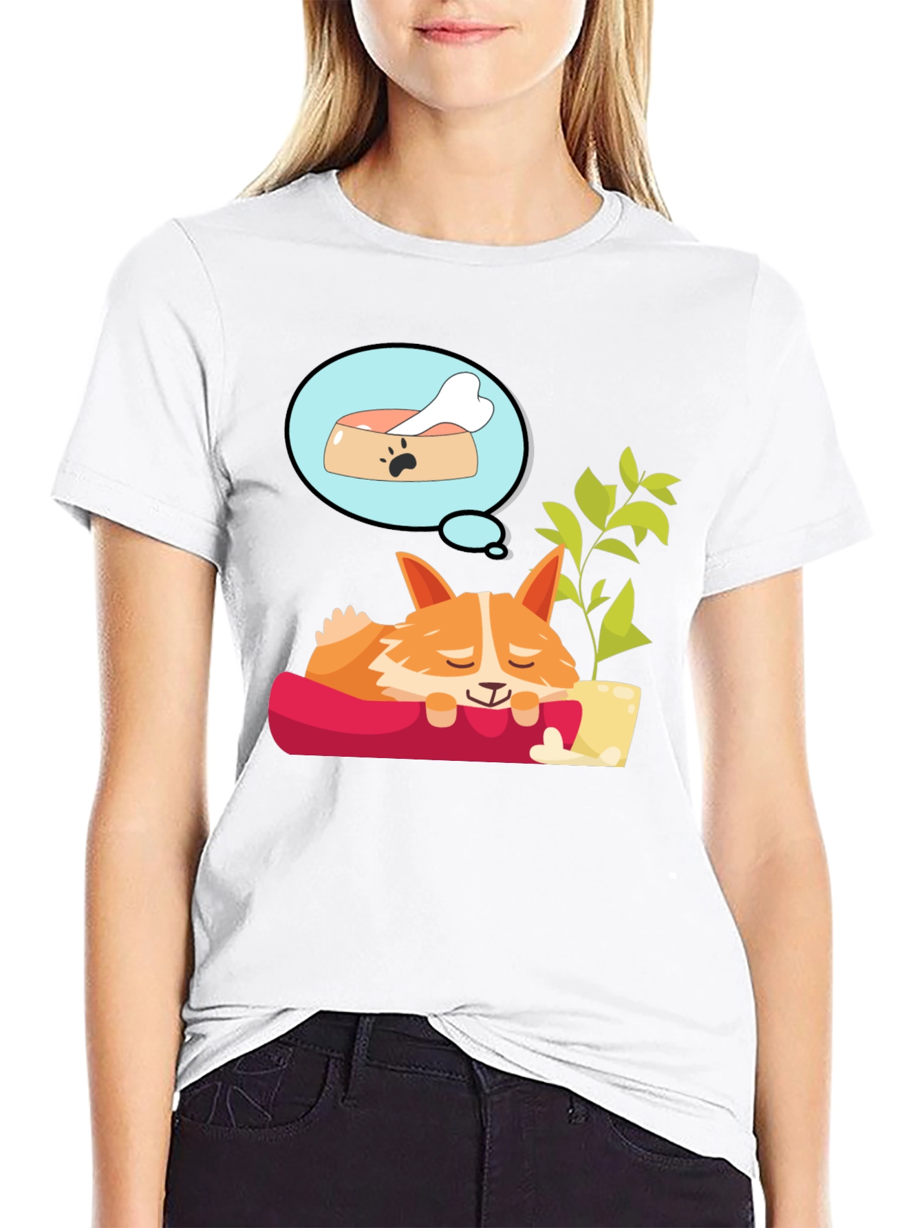Dreaming Corgi T-Shirt - Relaxed Fit