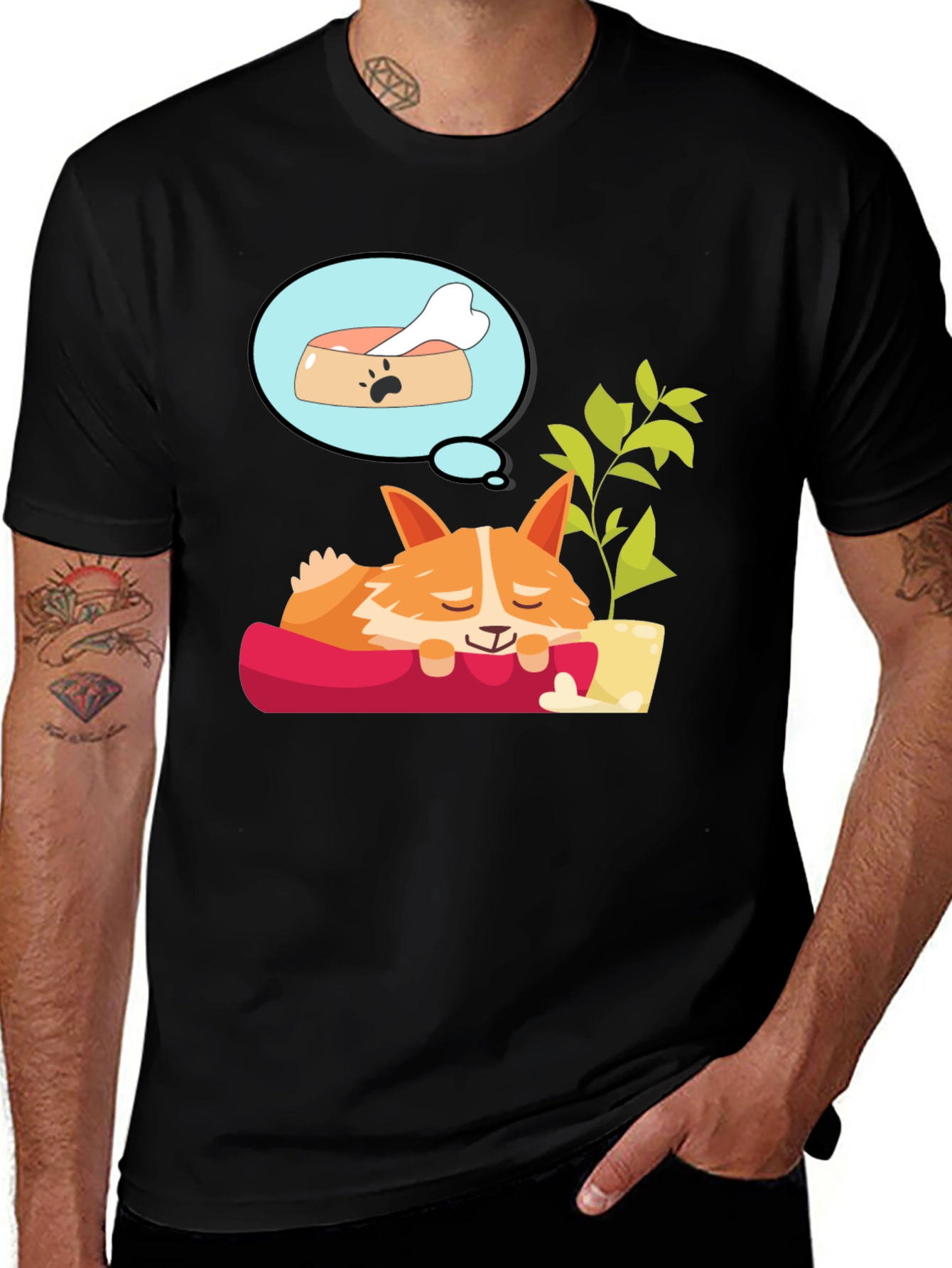 Dreaming Corgi T-Shirt - Relaxed Fit
