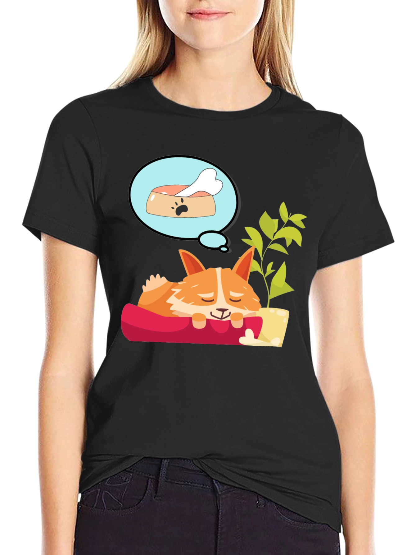 Dreaming Corgi T-Shirt - Relaxed Fit