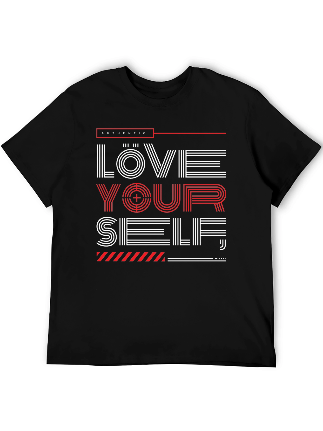 Love Yourself Graphic Print Black T-Shirt
