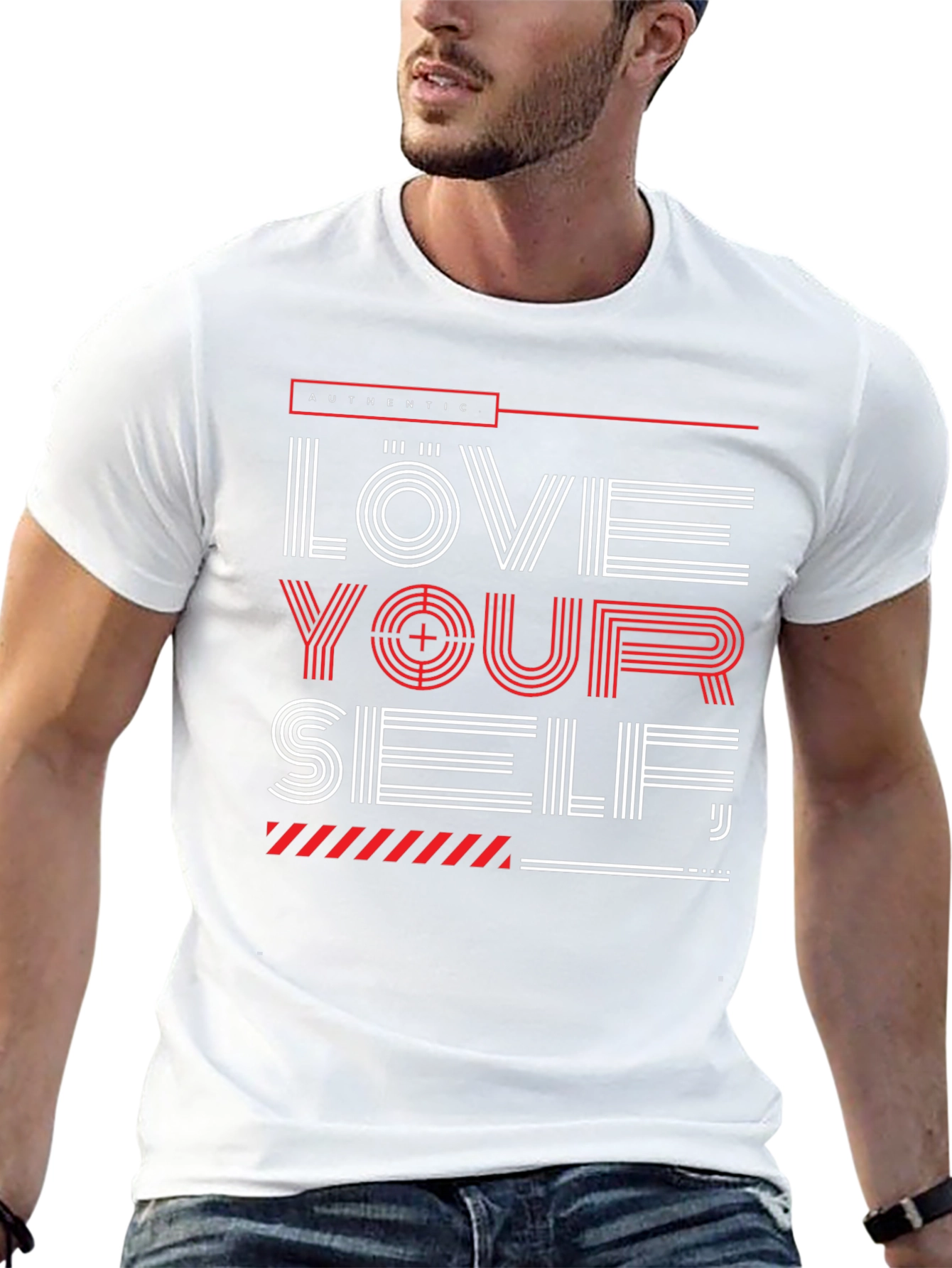 Love Yourself Graphic Print Black T-Shirt