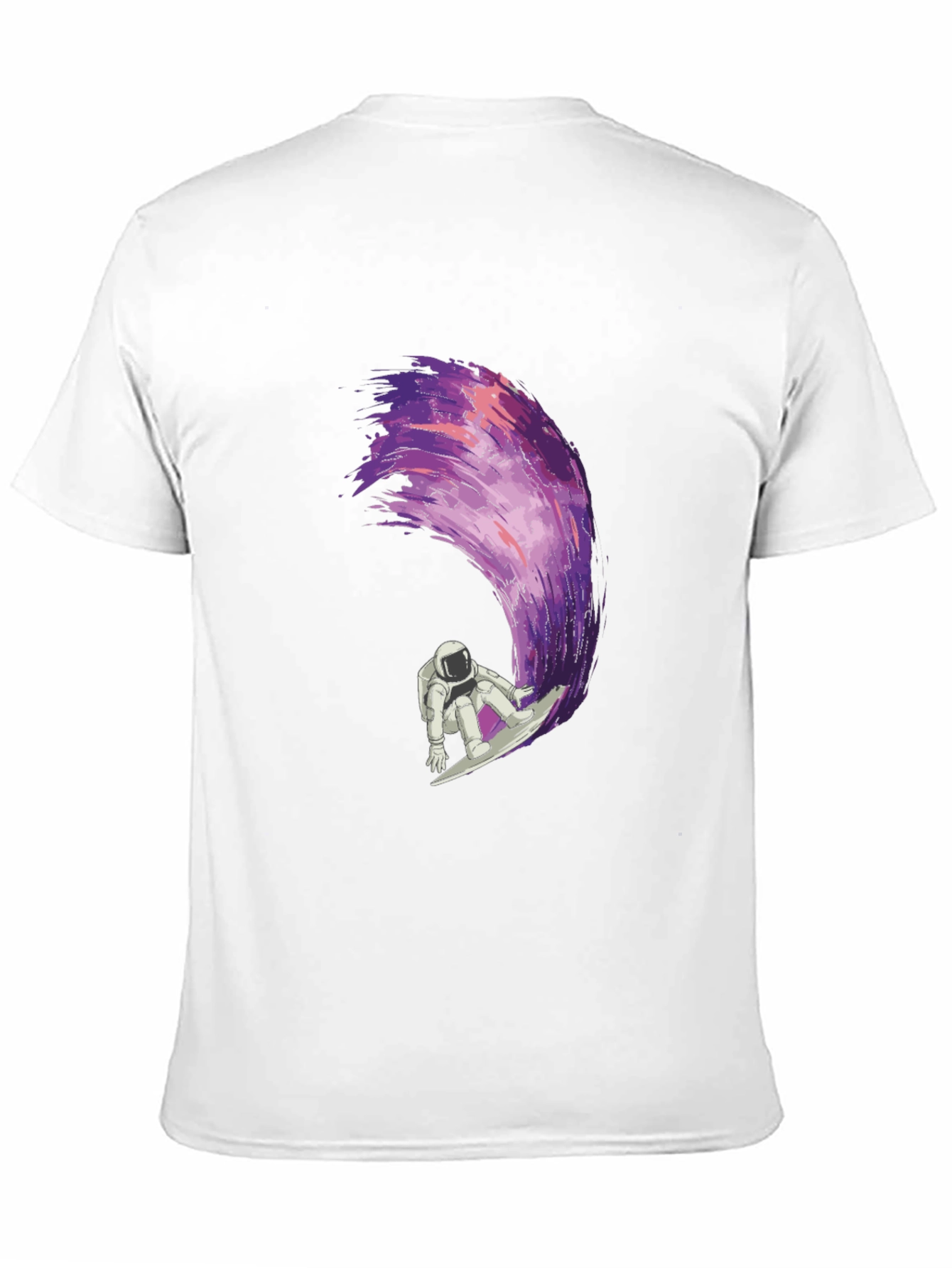 Astronaut Surfing Galaxy Wave Graphic T-Shirt