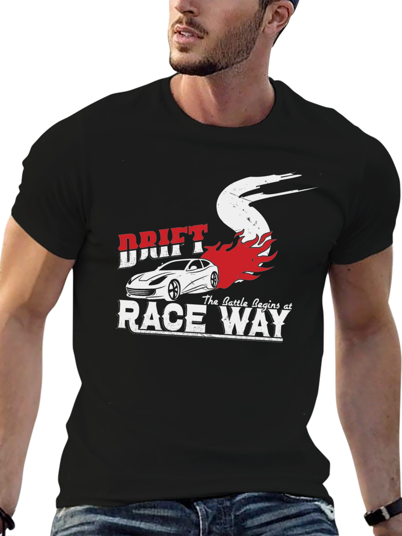 Drift Race Way Graphic Tee - Car Enthusiast T-Shirt