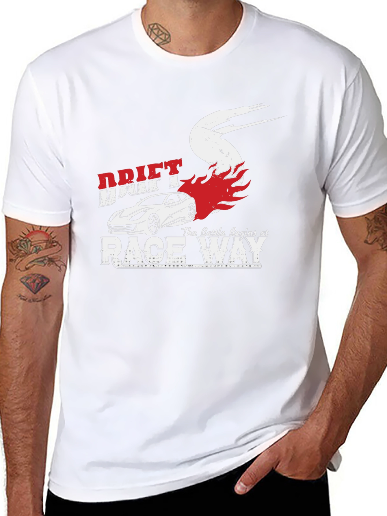 Drift Race Way Graphic Tee - Car Enthusiast T-Shirt