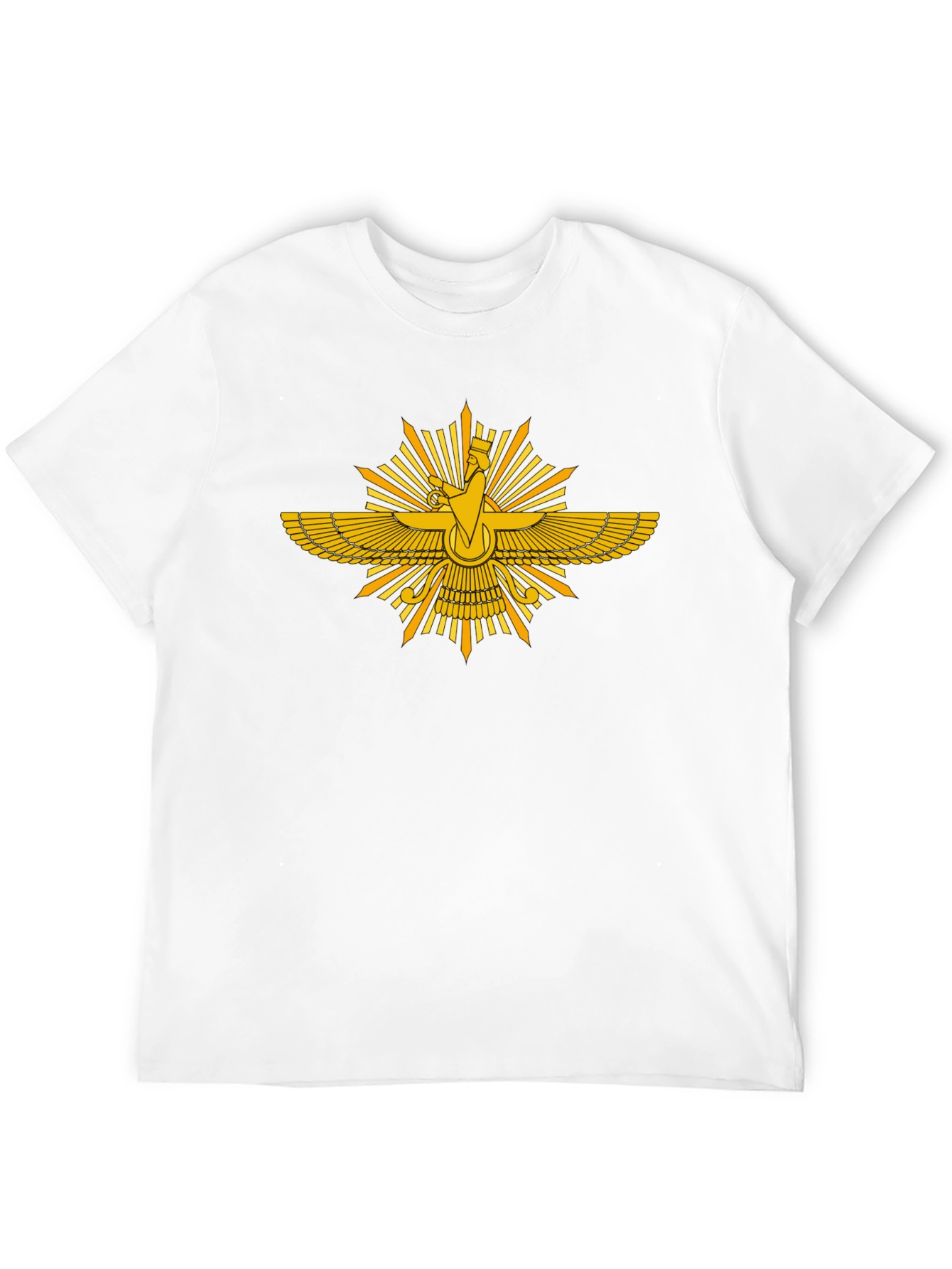 Zoroastrian Faravahar Symbol Black T-Shirt