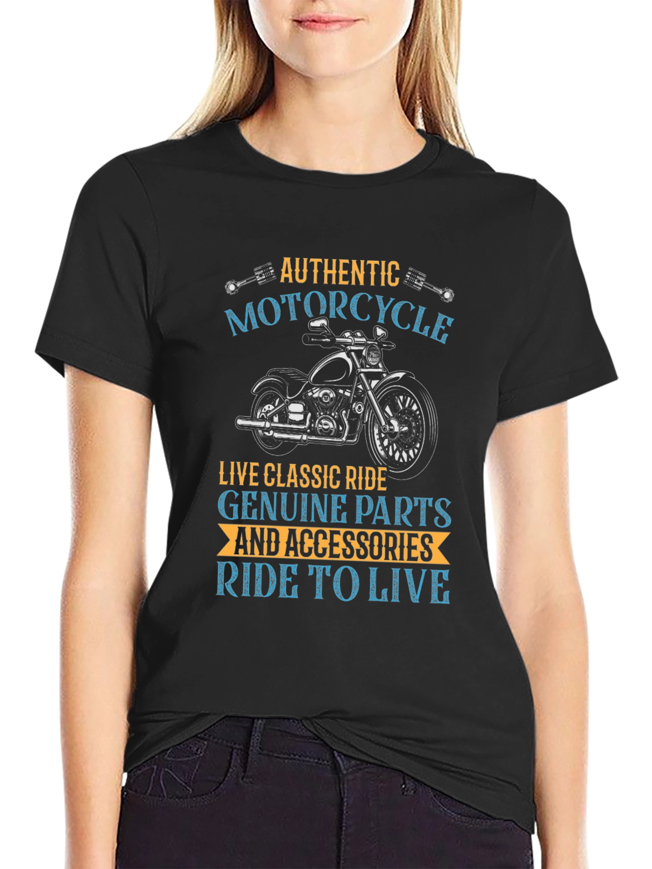 Authentic Motorcycle Ride T-Shirt - Classic Biker Style