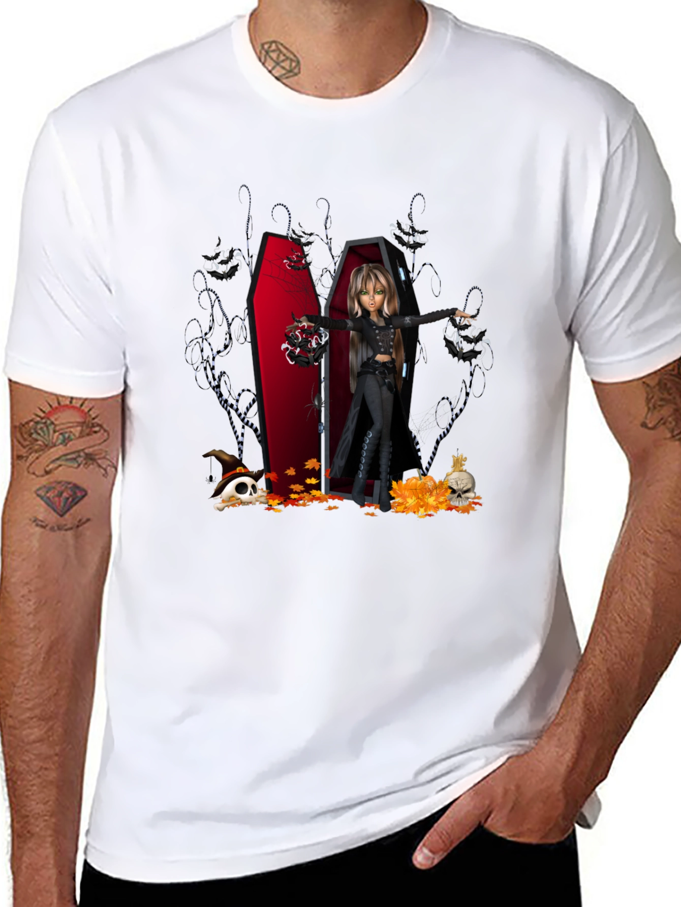 Gothic Vampire T-Shirt Halloween Theme