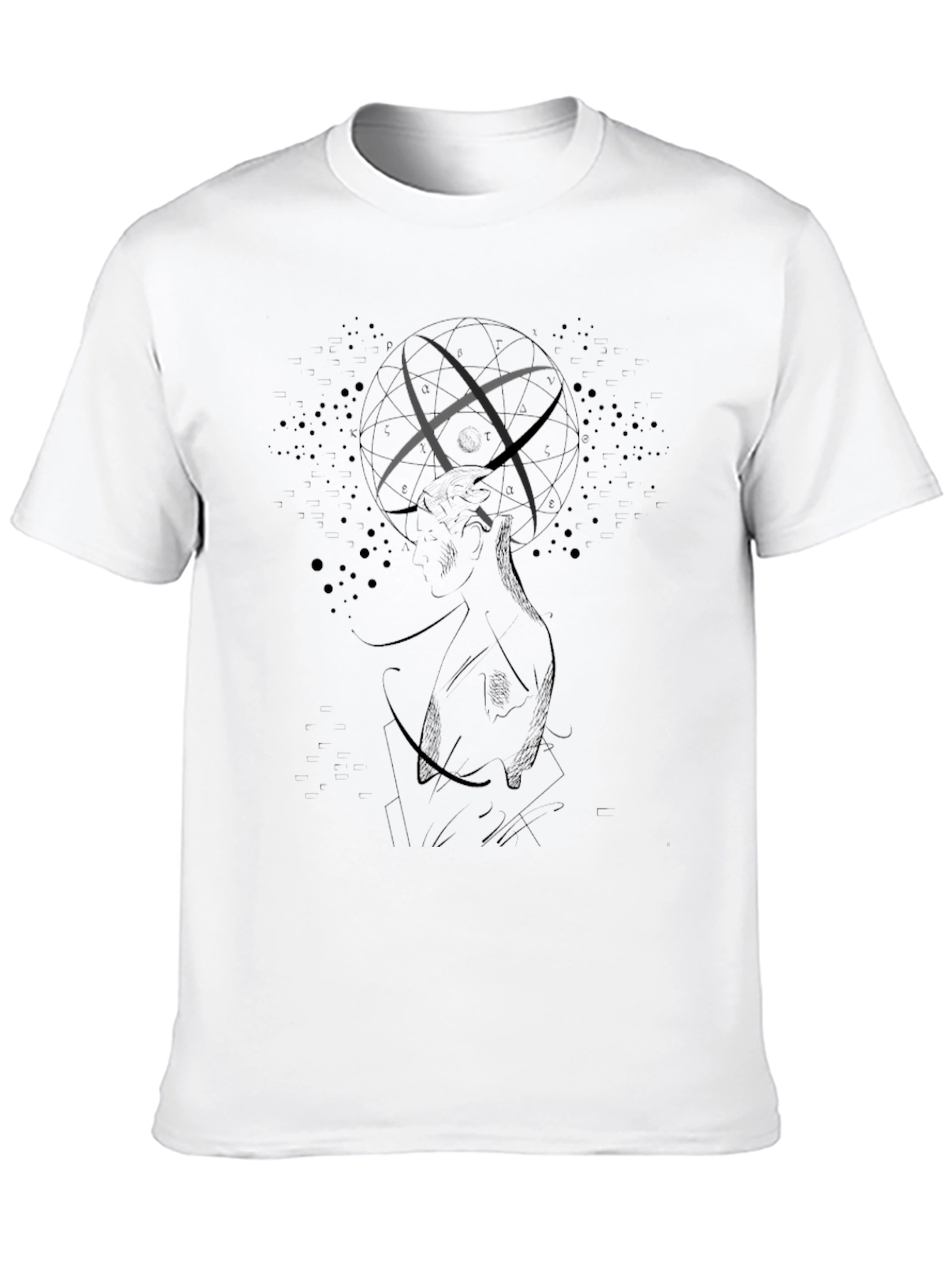 Mens Black Graphic Tee - Atlas Design