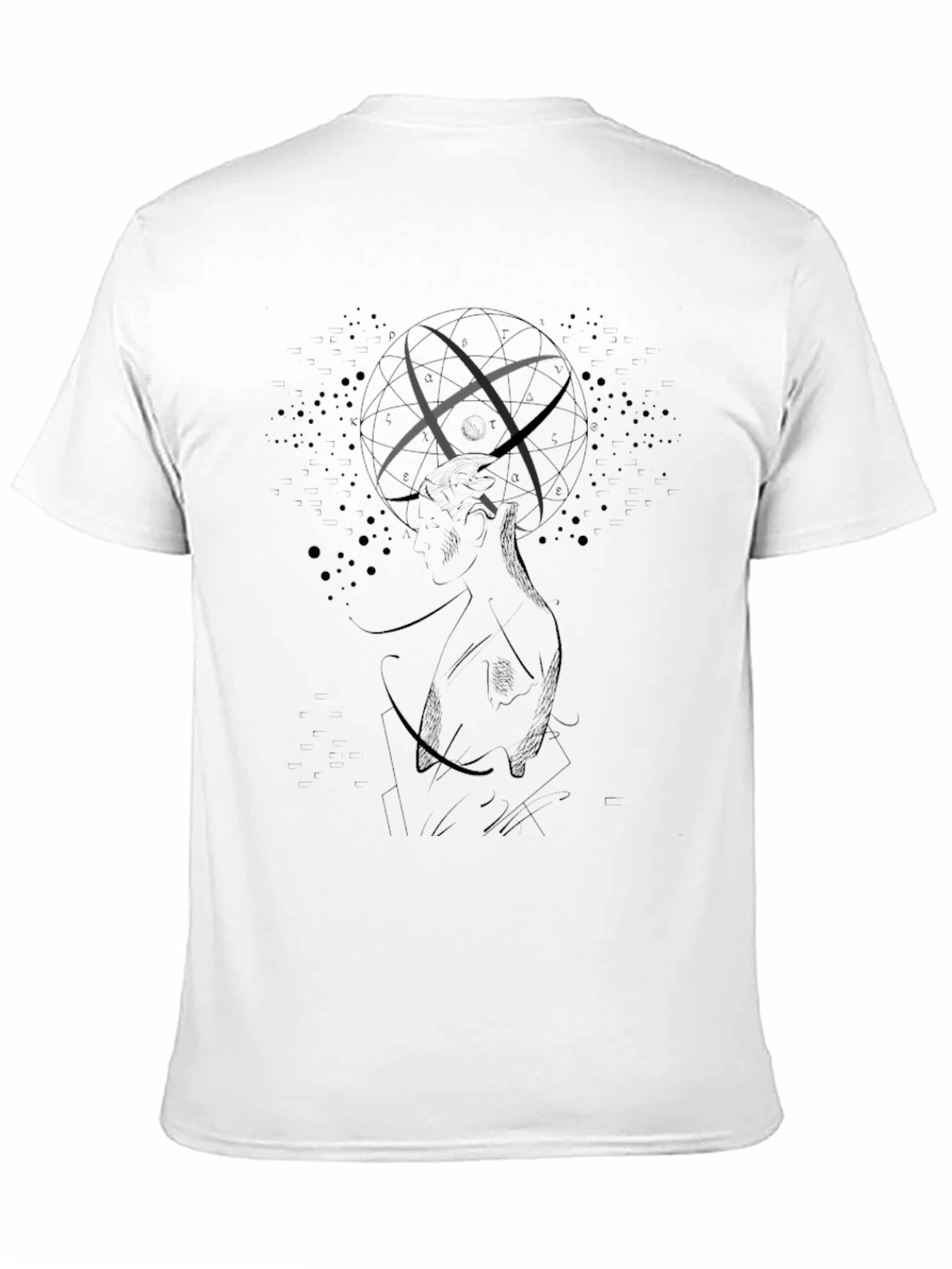 Mens Black Graphic Tee - Atlas Design