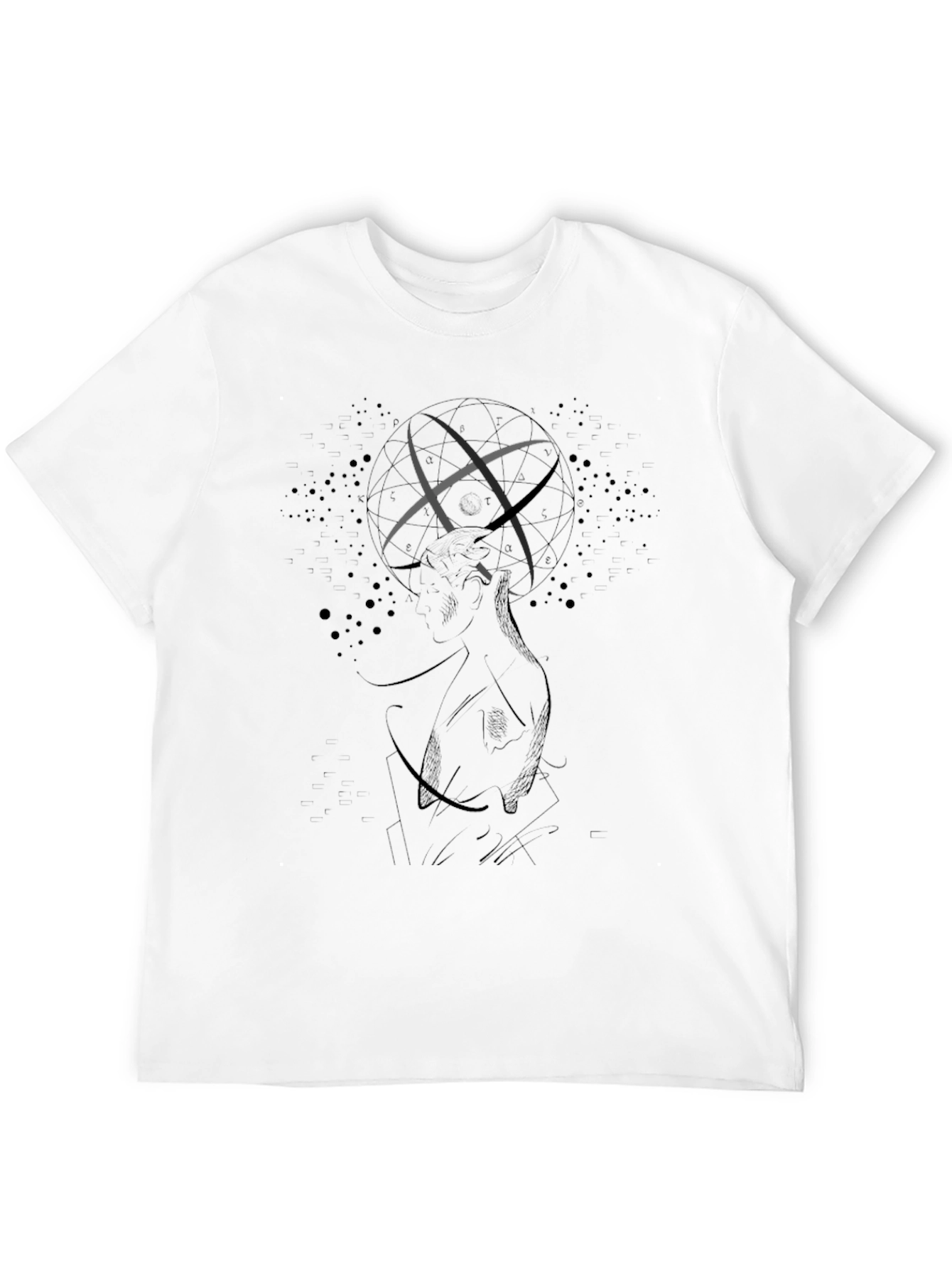 Mens Black Graphic Tee - Atlas Design