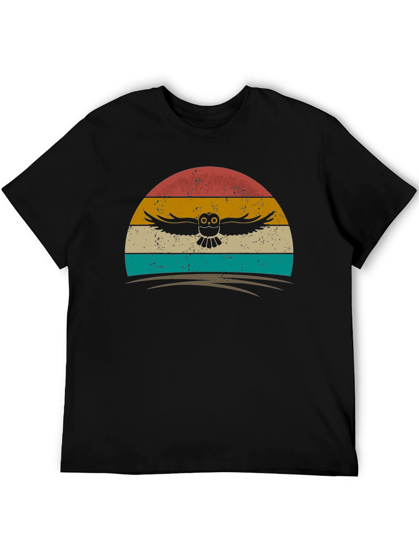 Retro Owl Sunset Graphic Tee