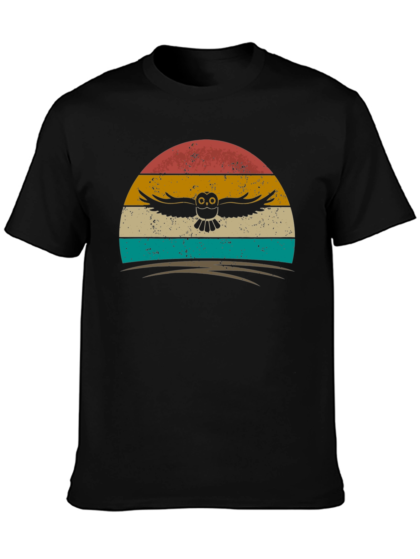 Retro Owl Sunset Graphic Tee