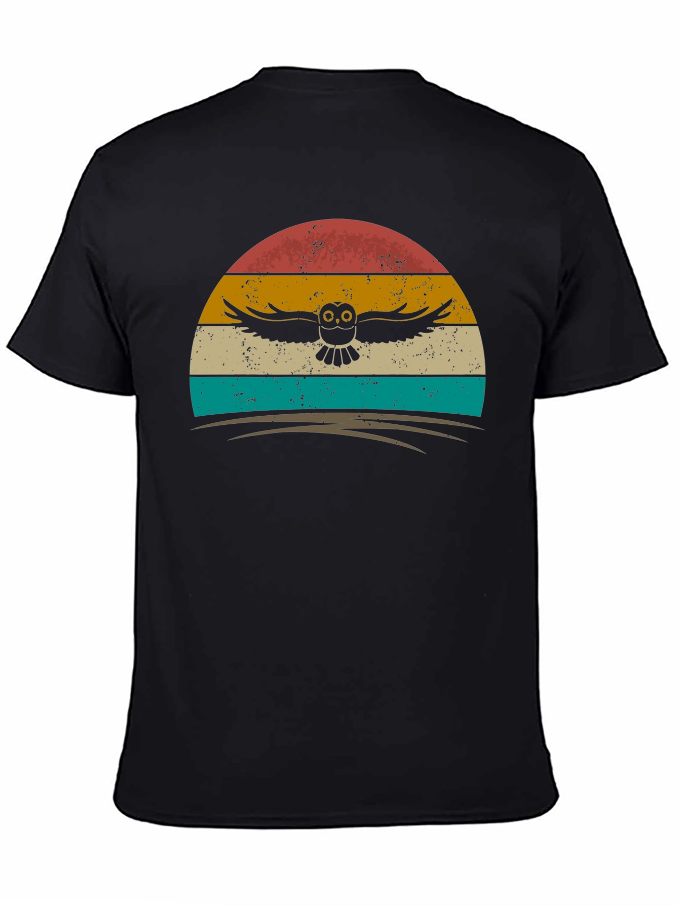 Retro Owl Sunset Graphic Tee