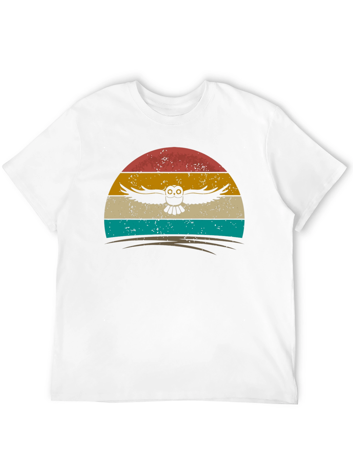 Retro Owl Sunset Graphic Tee