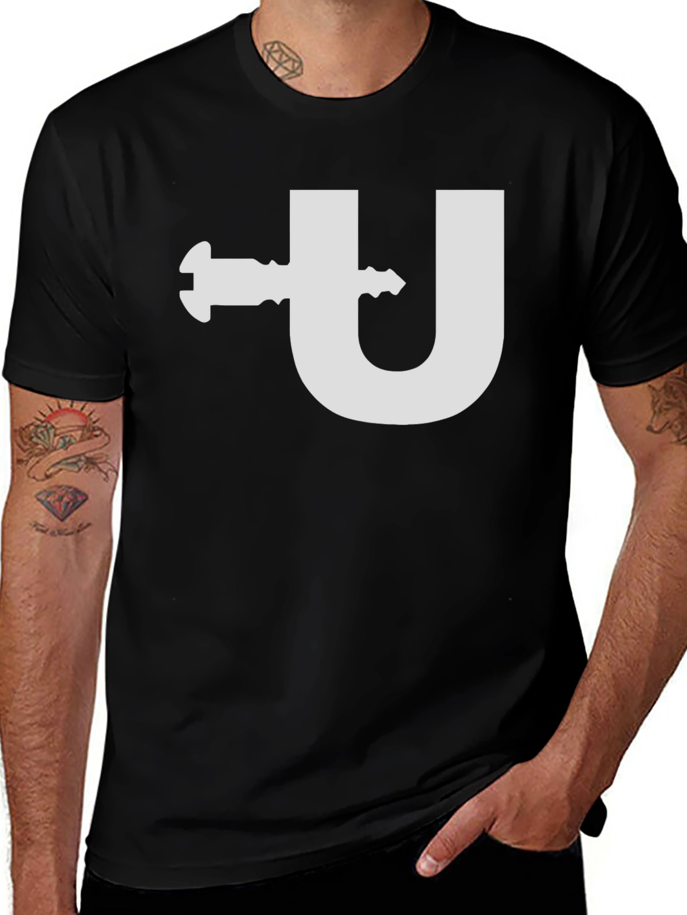 Unscrewed Funny Graphic Tee - Black Cotton T-Shirt
