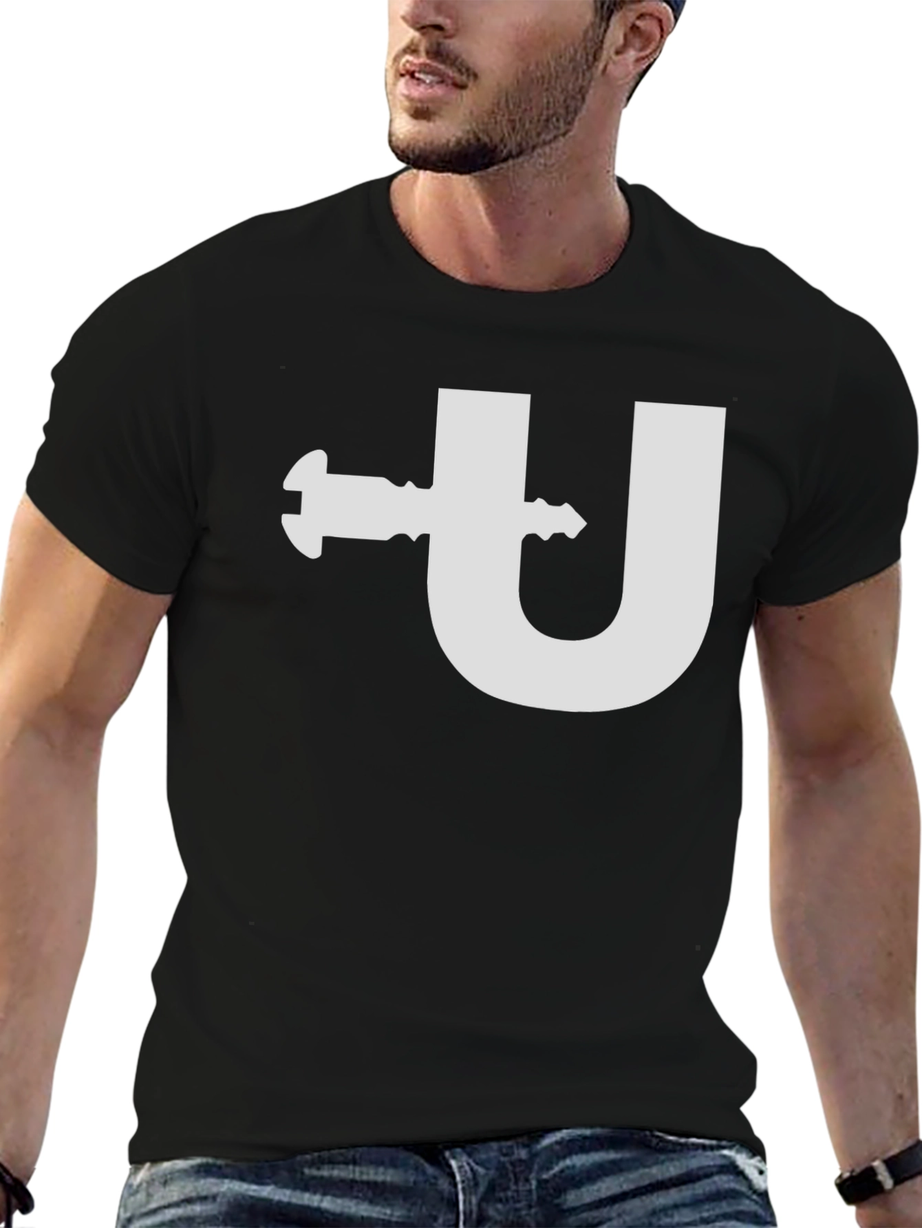Unscrewed Funny Graphic Tee - Black Cotton T-Shirt