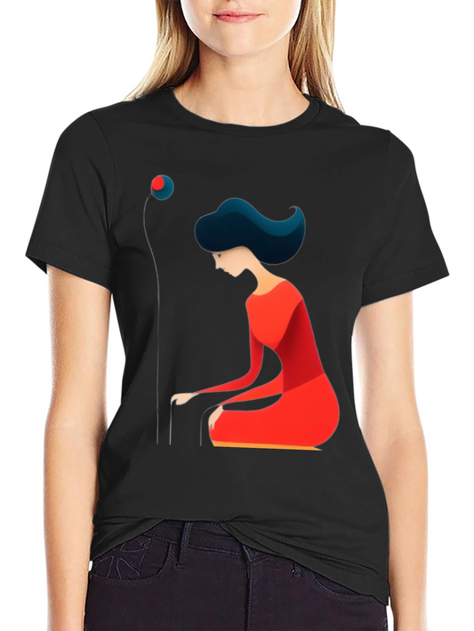 Abstract Woman Graphic Tee - Modern Art T-Shirt