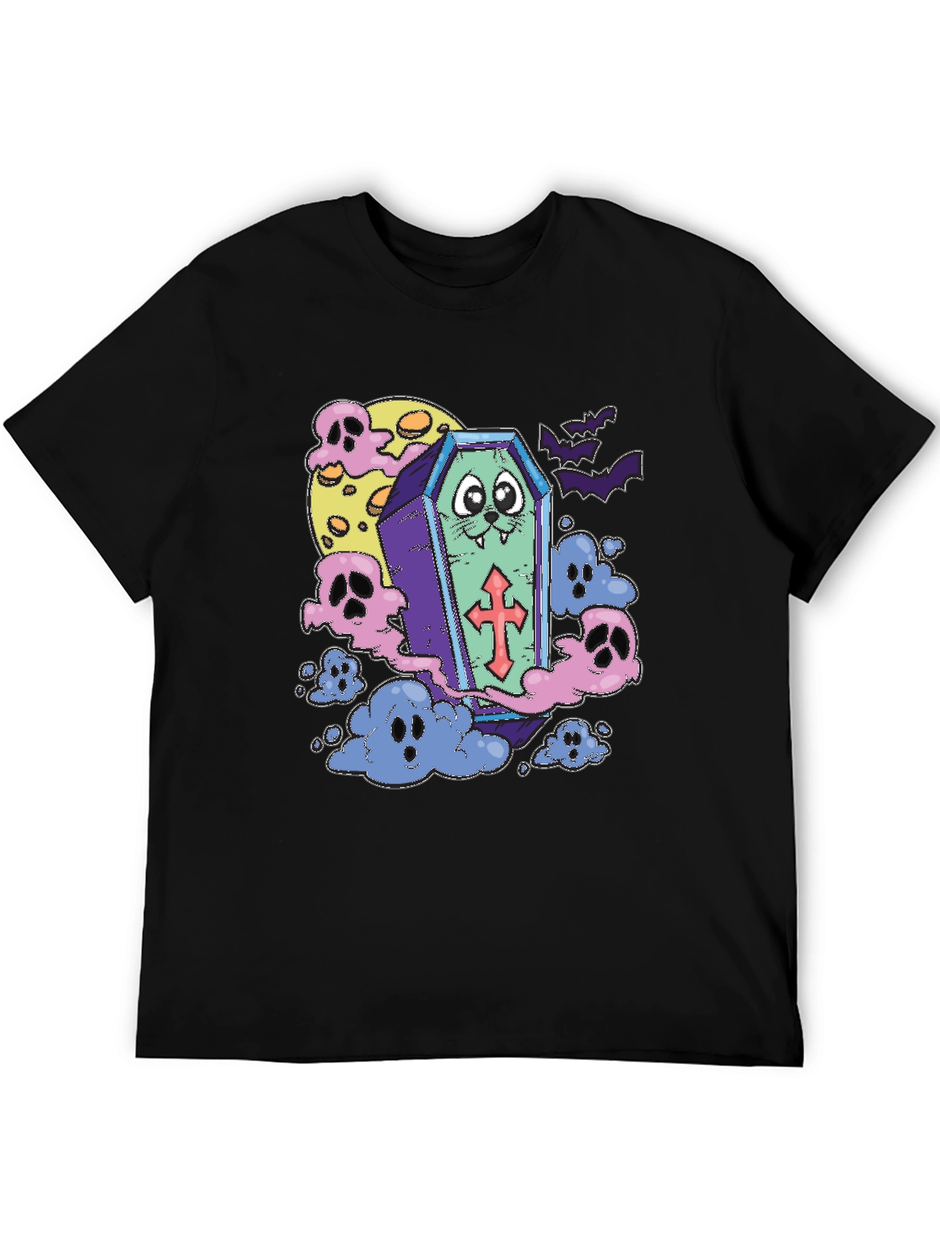 Halloween Cat Coffin T-Shirt