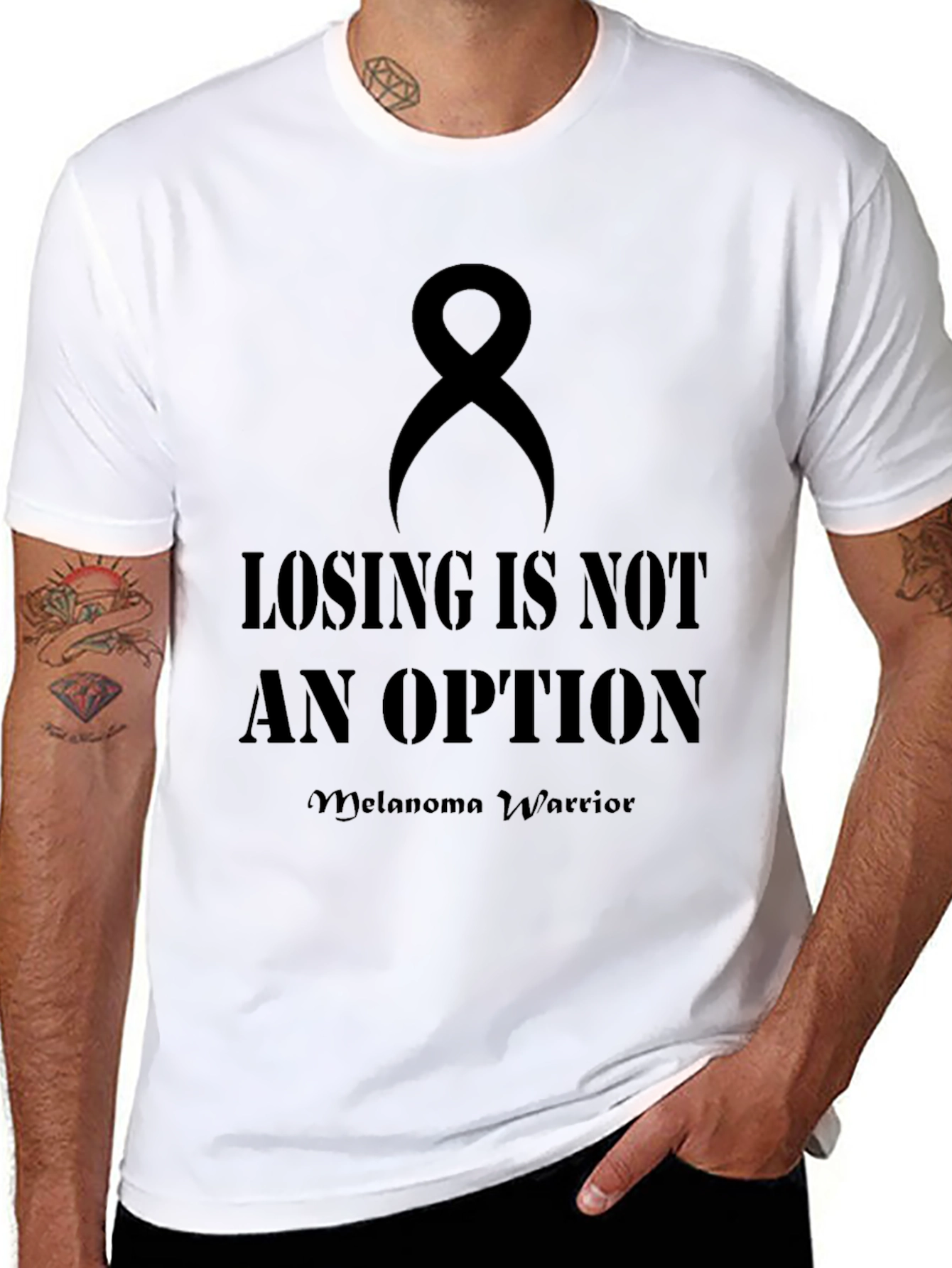 Melanoma Warrior T-Shirt: Losing is Not an Option