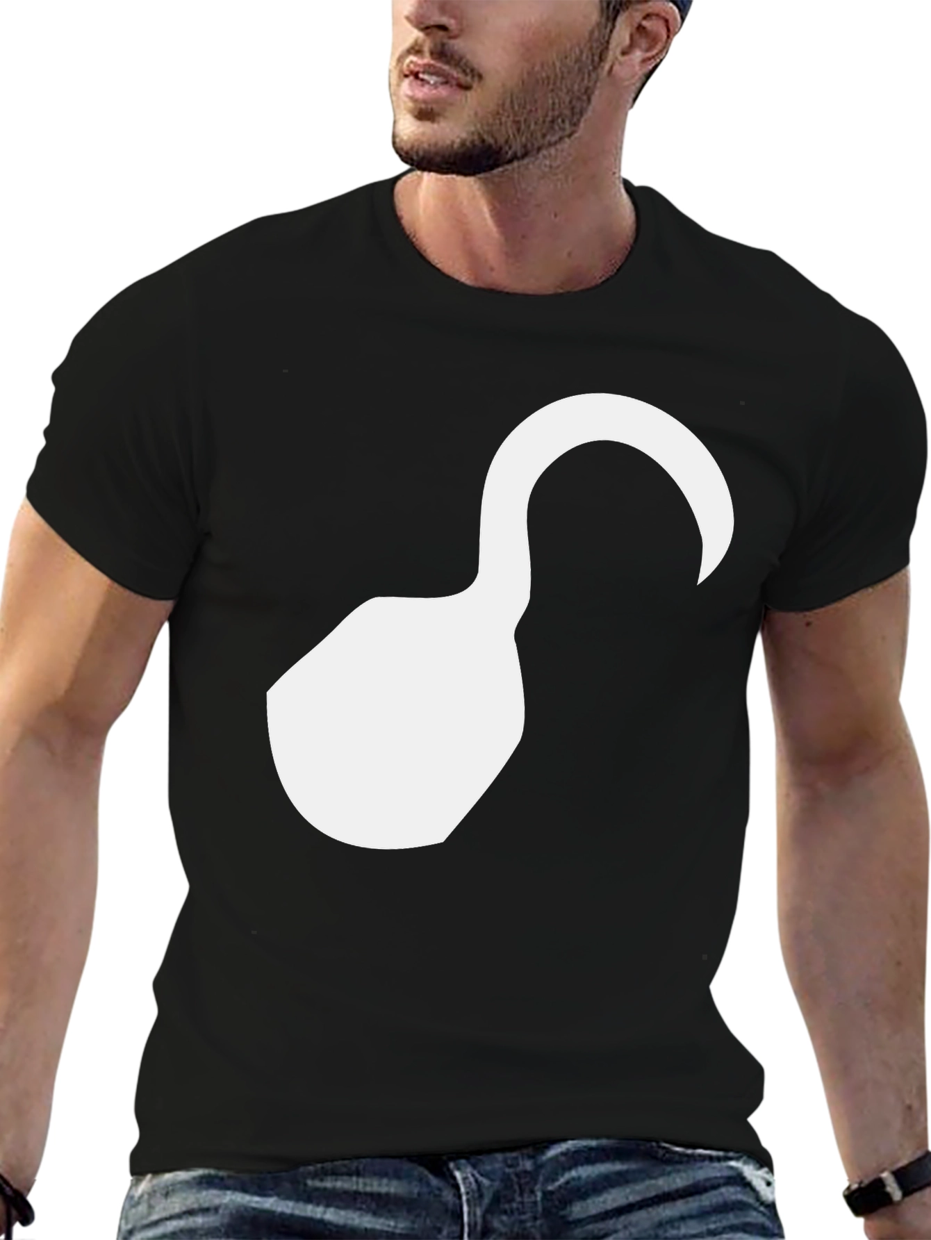 Captain Hook Graphic Tee - Black Cotton T-Shirt