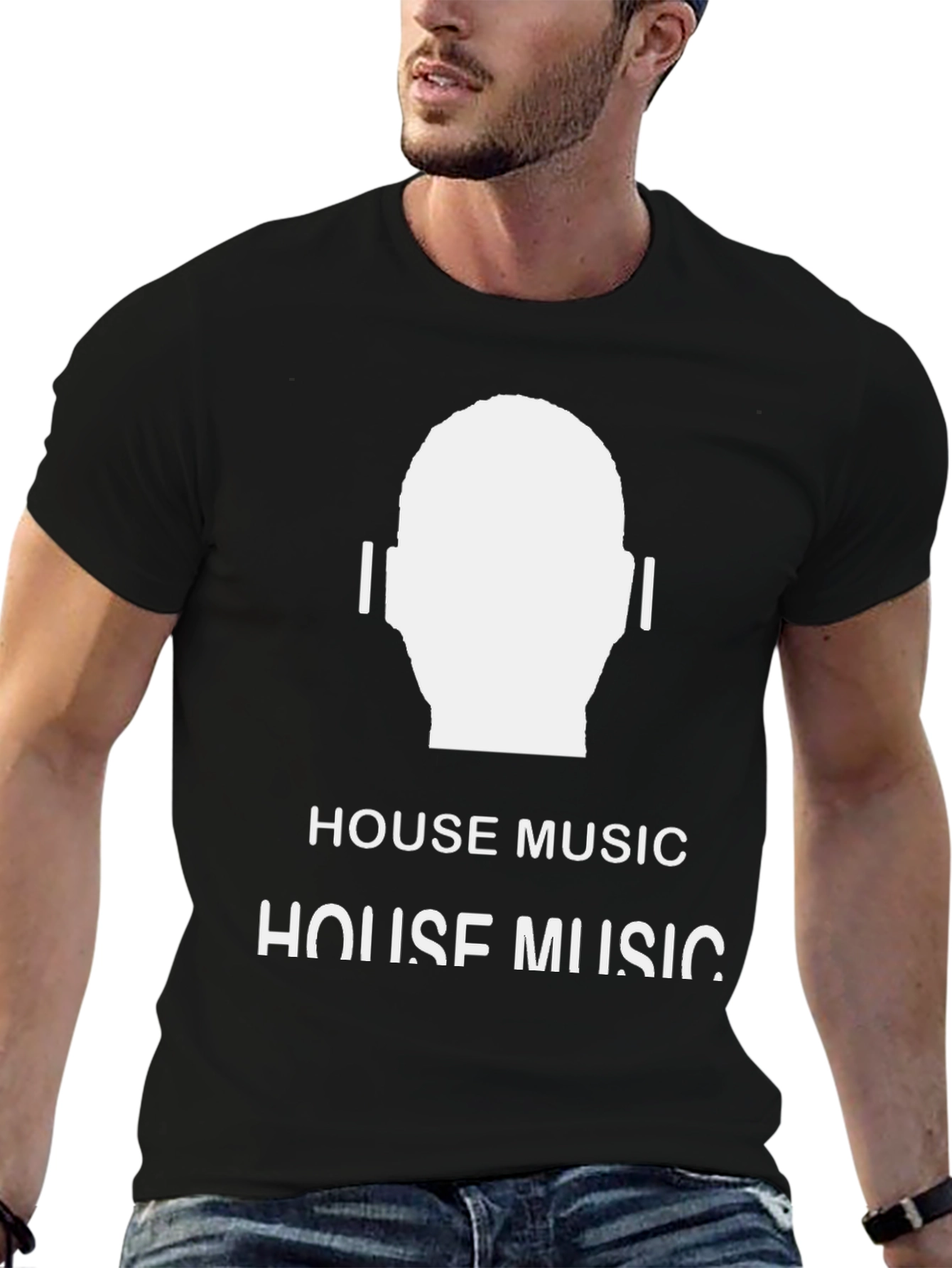 House Music T-Shirt - Graphic Design Black Tee
