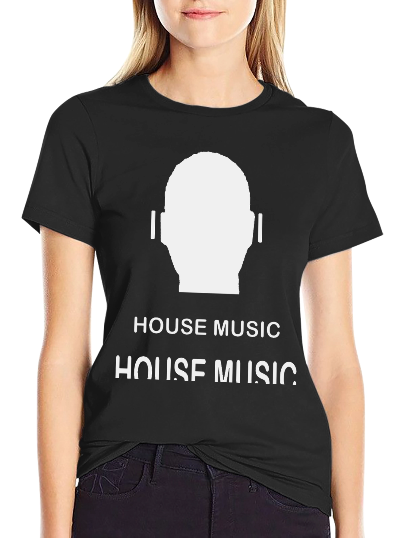 House Music T-Shirt - Graphic Design Black Tee